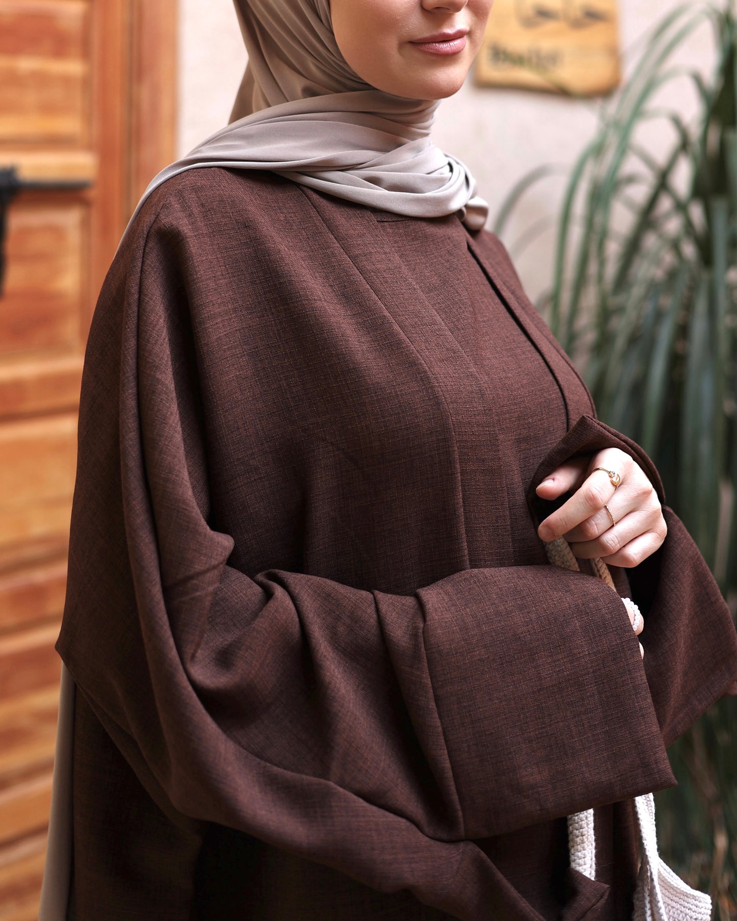 Abaya Set Linen Look