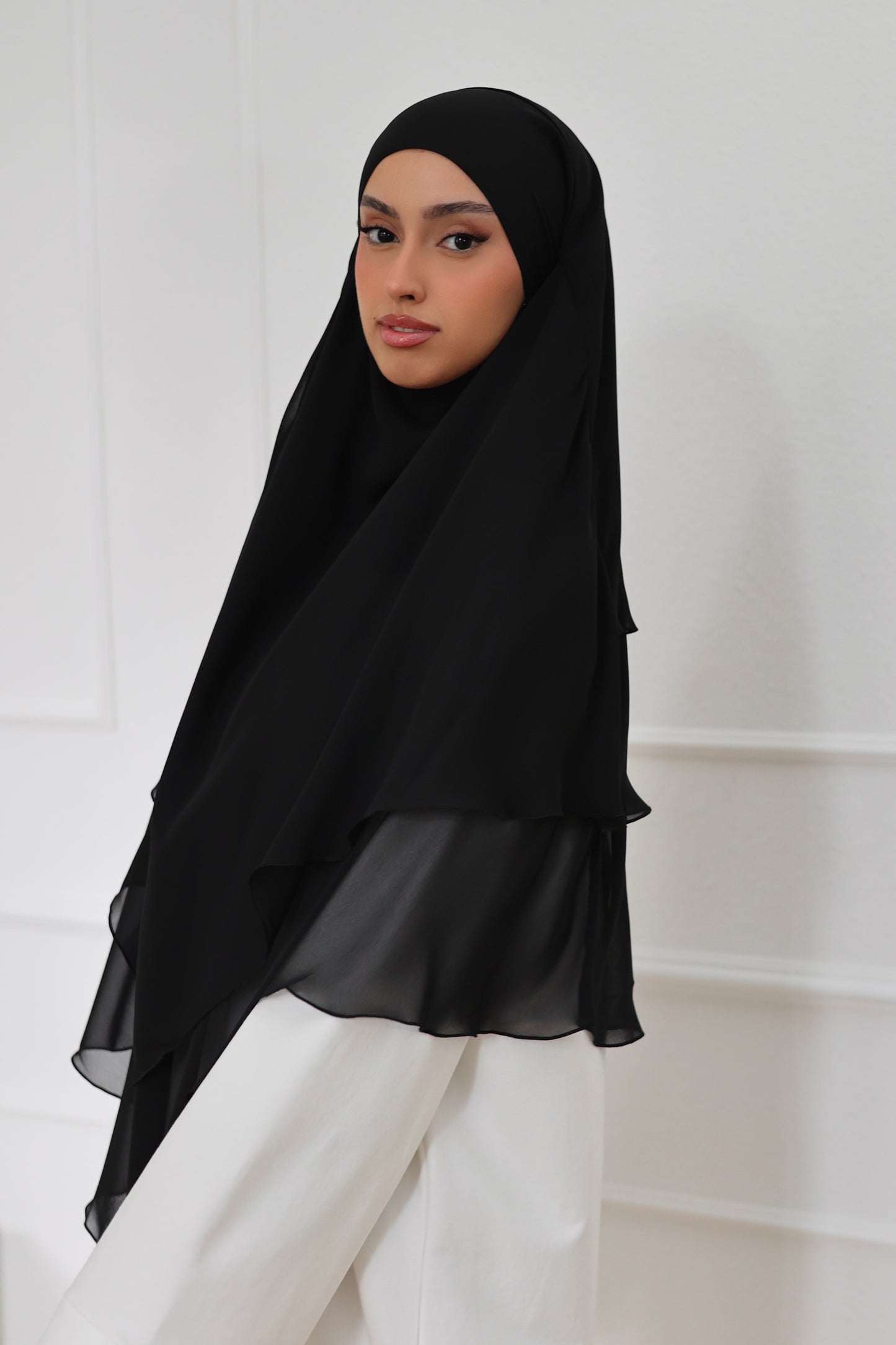 Three-layer chiffon Khimar NIGHT