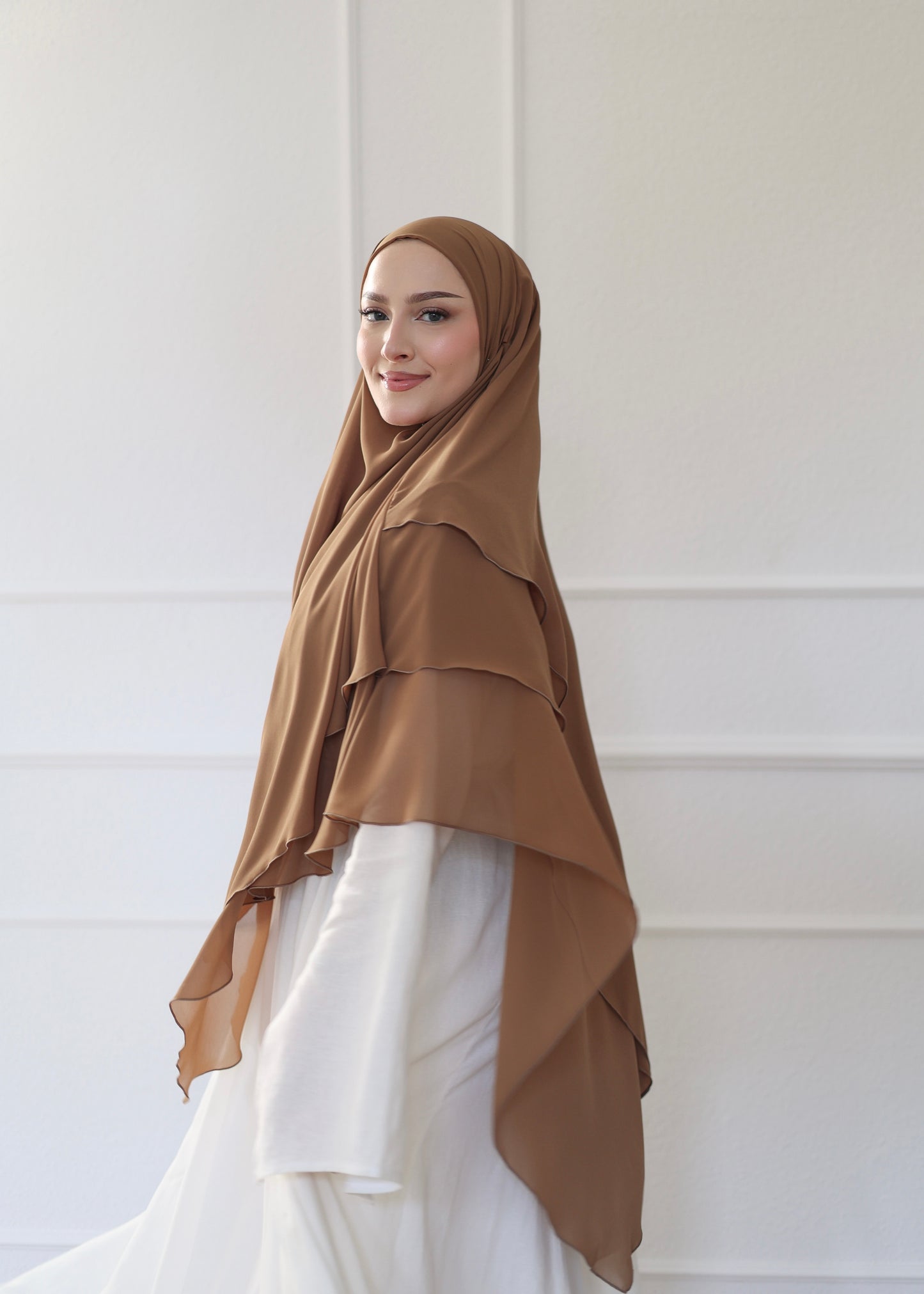 Chiffon Khimar CARAMEL