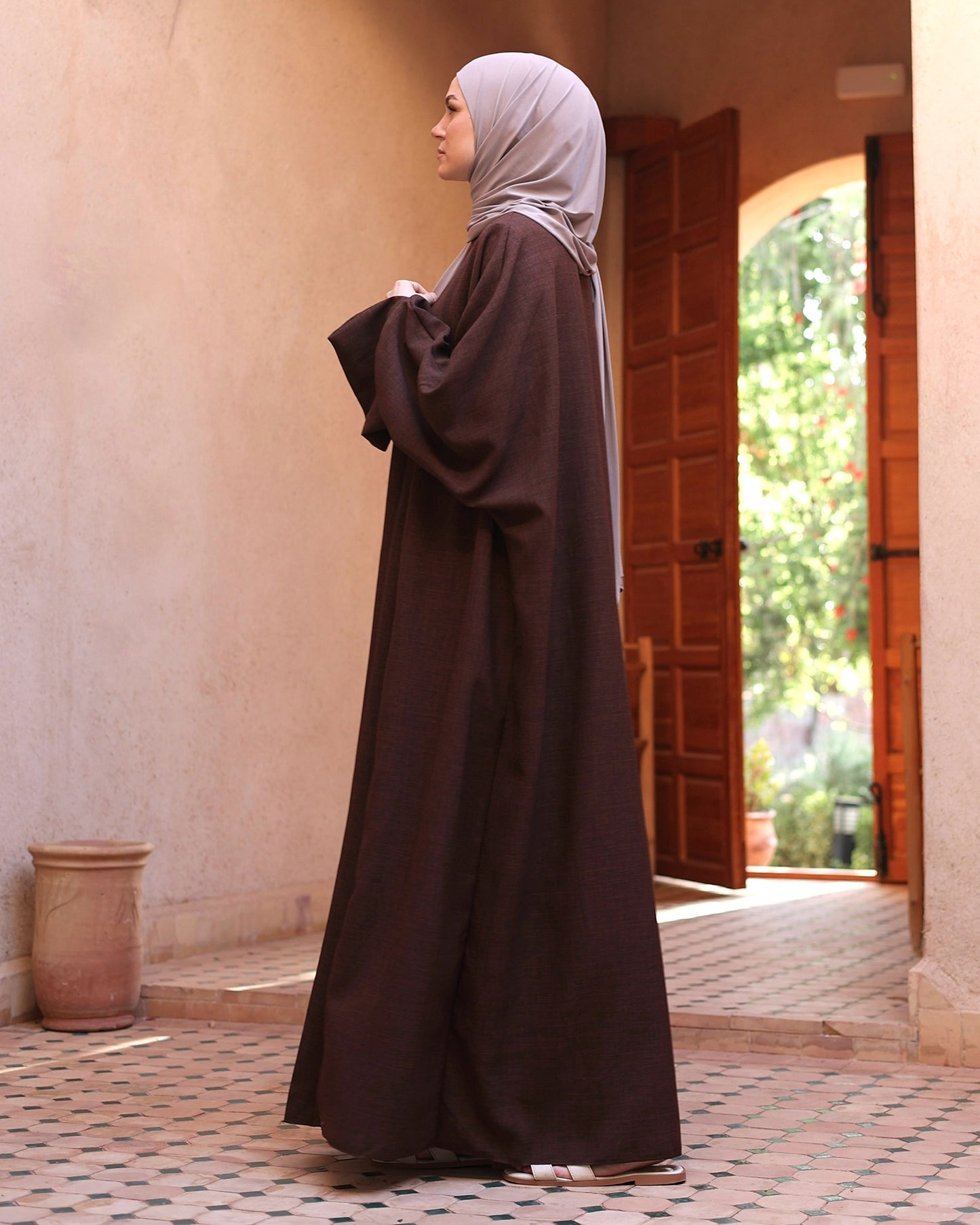 Abaya Set Linen Look