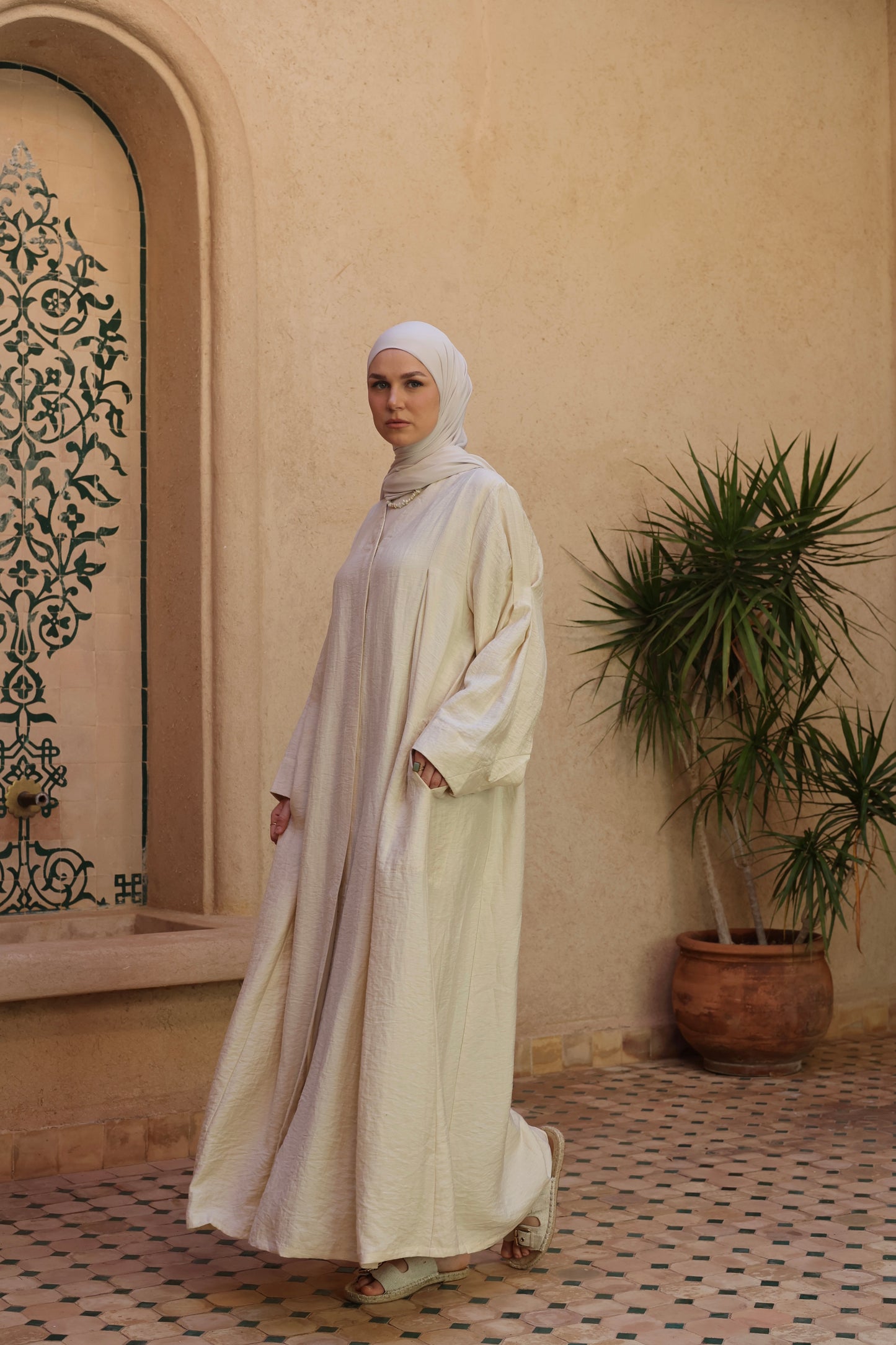 Abaya en lin BRISE D'ÉTÉ