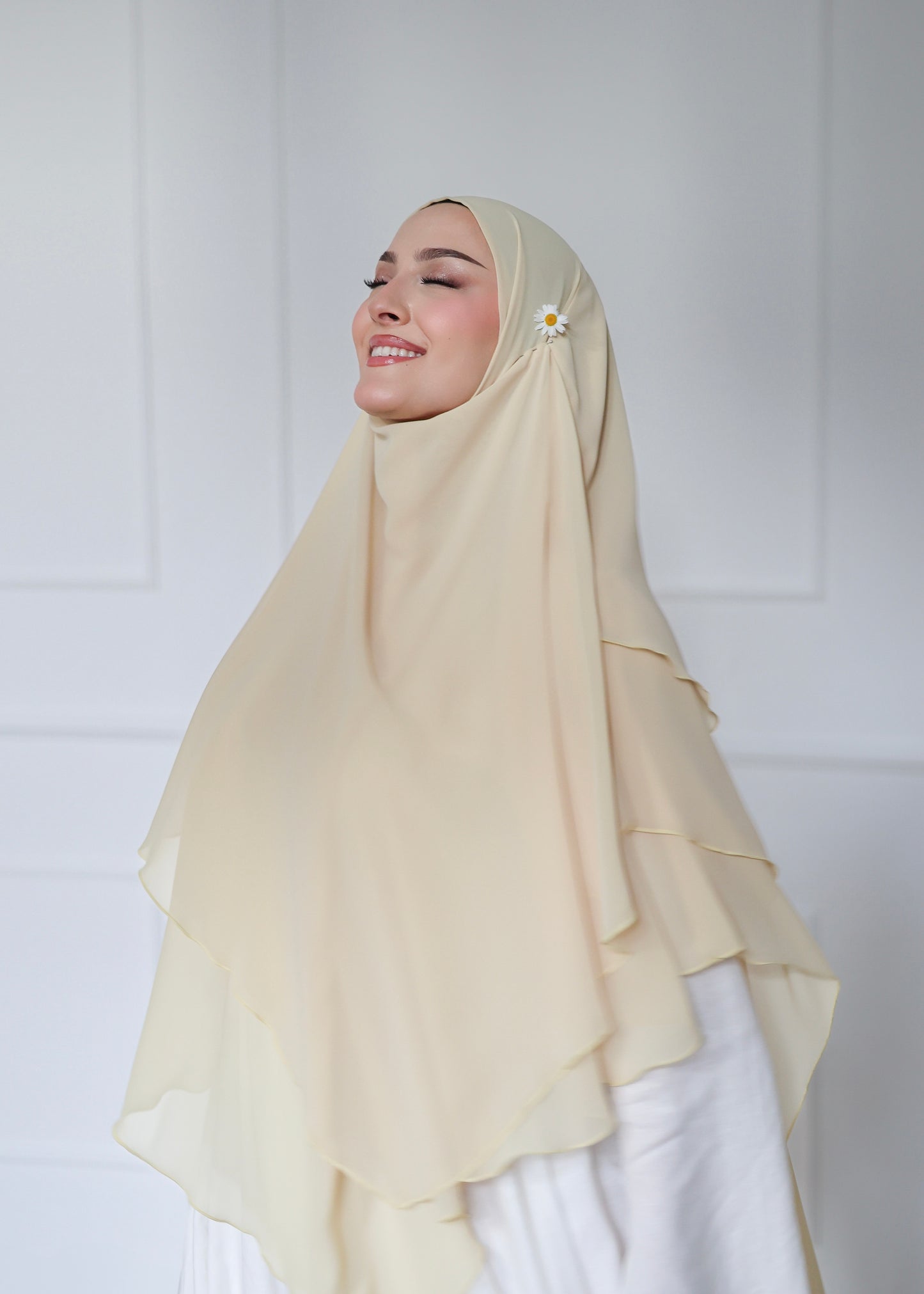 Chiffon Khimar BUTTER YELLOW