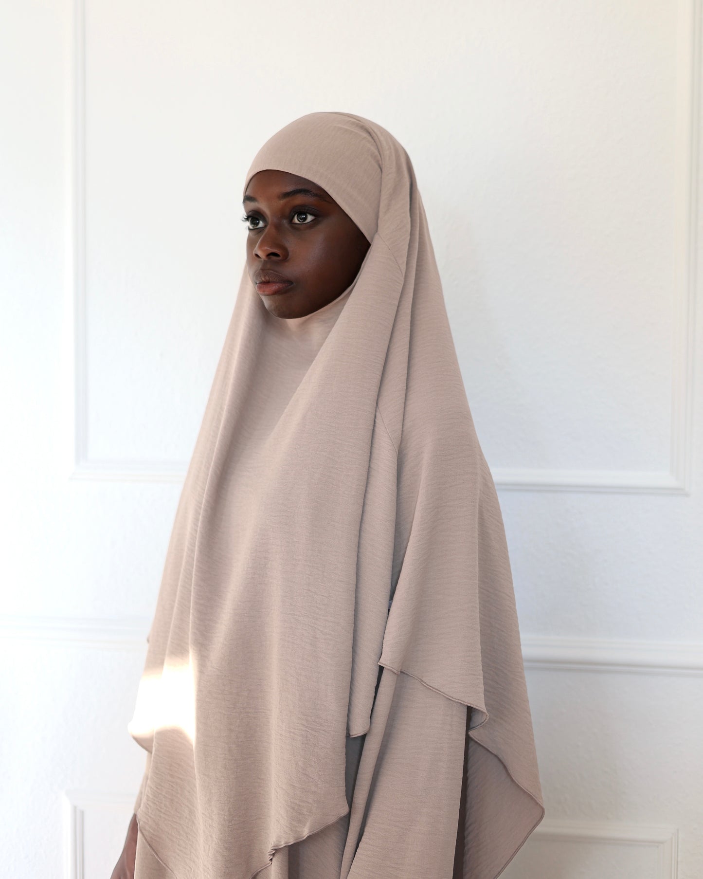 PEARLY COLLECTION cotton Khimar IVORY