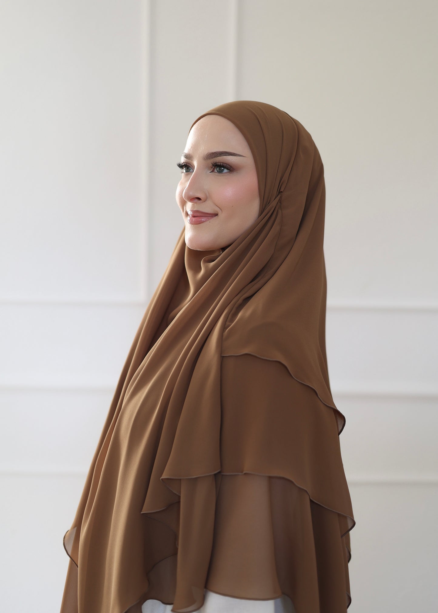 Chiffon Khimar CARAMEL