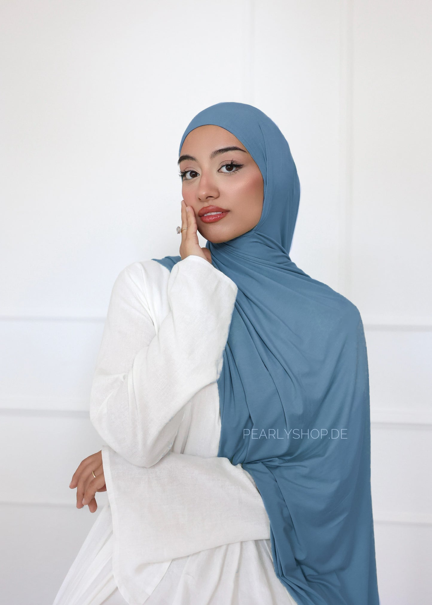 Breathable Bamboo Hijab DENIM BLUE