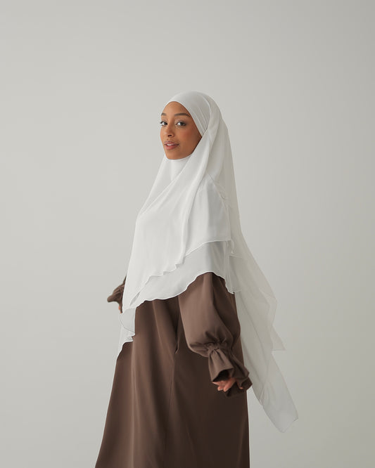 Three-layer chiffon Khimar MOON