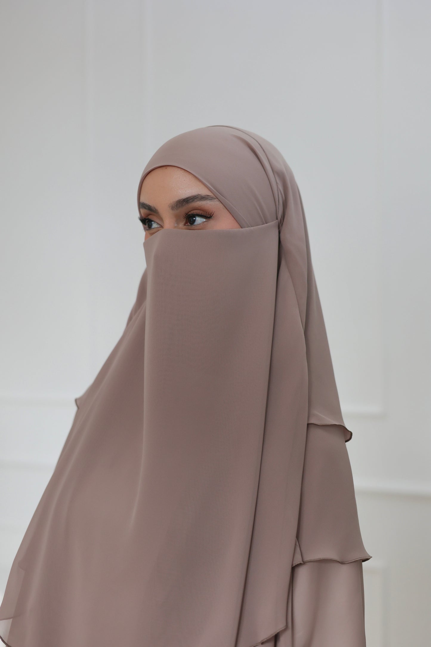 Three-layer chiffon Khimar CHERRY BLOSSOM