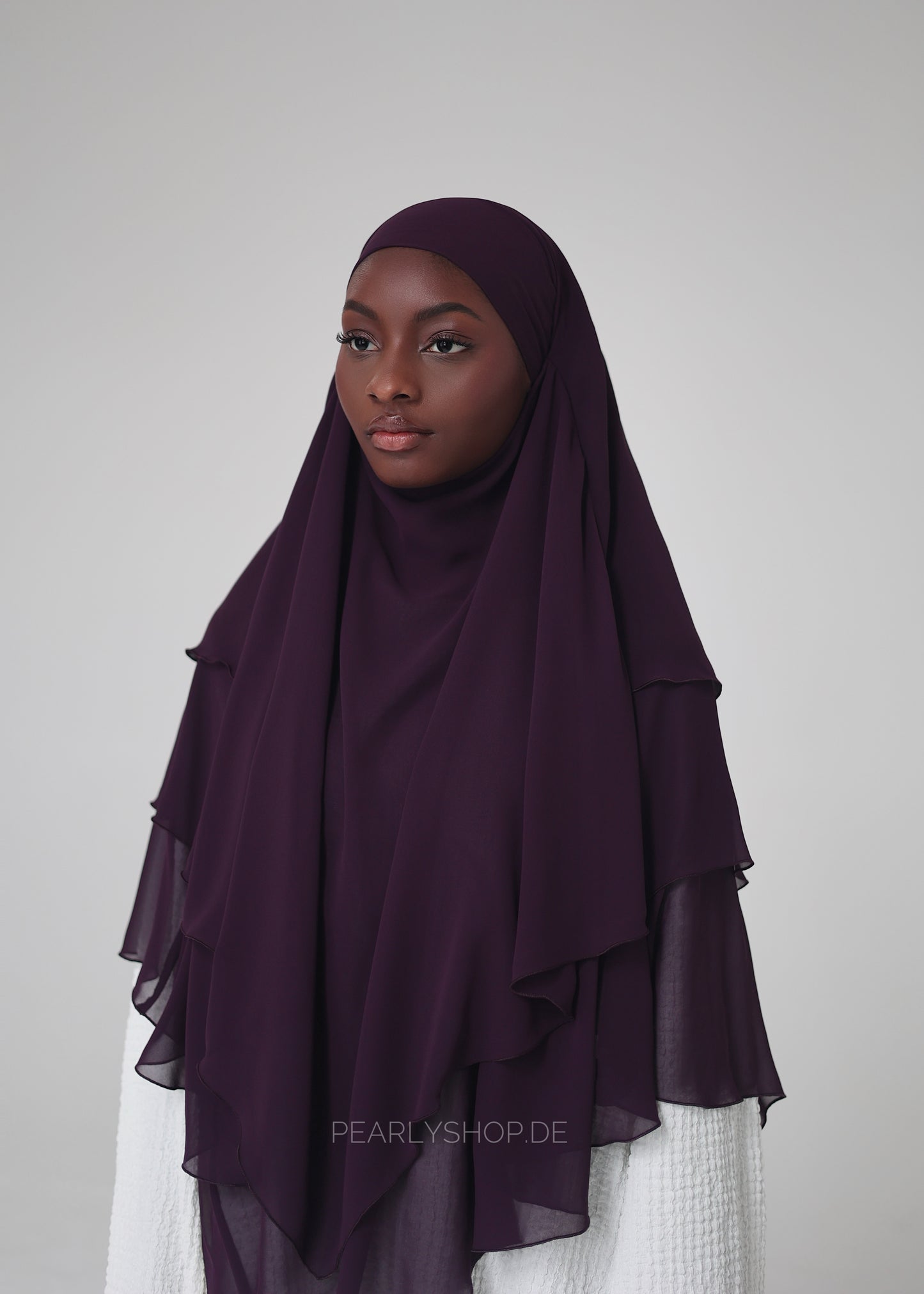Chiffon Khimar AUBERGINE