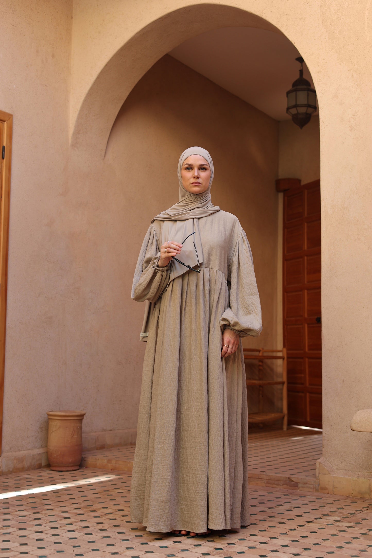 Flowy Linen Dress DESERT