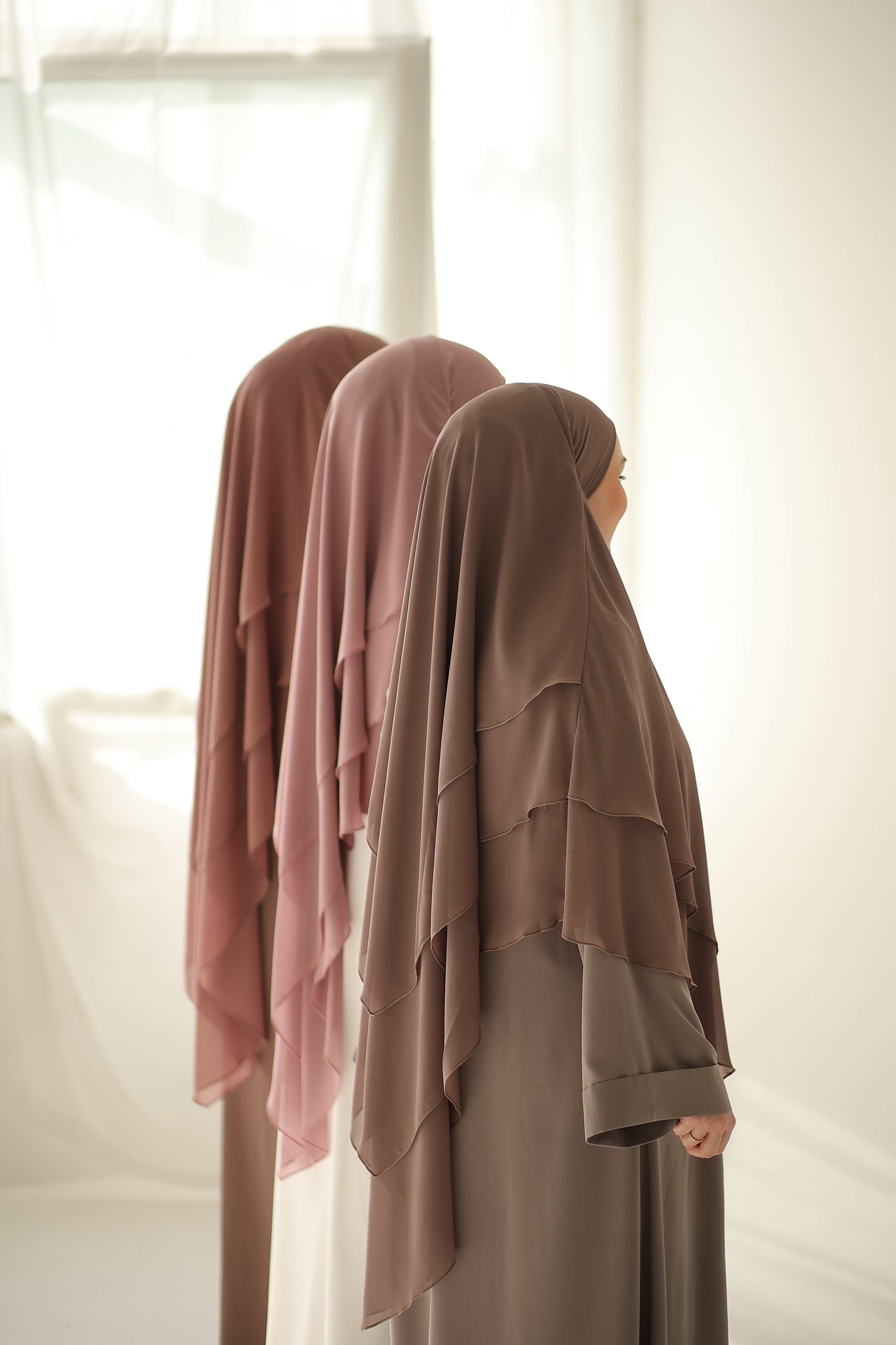 Chiffon Khimar TAUPE