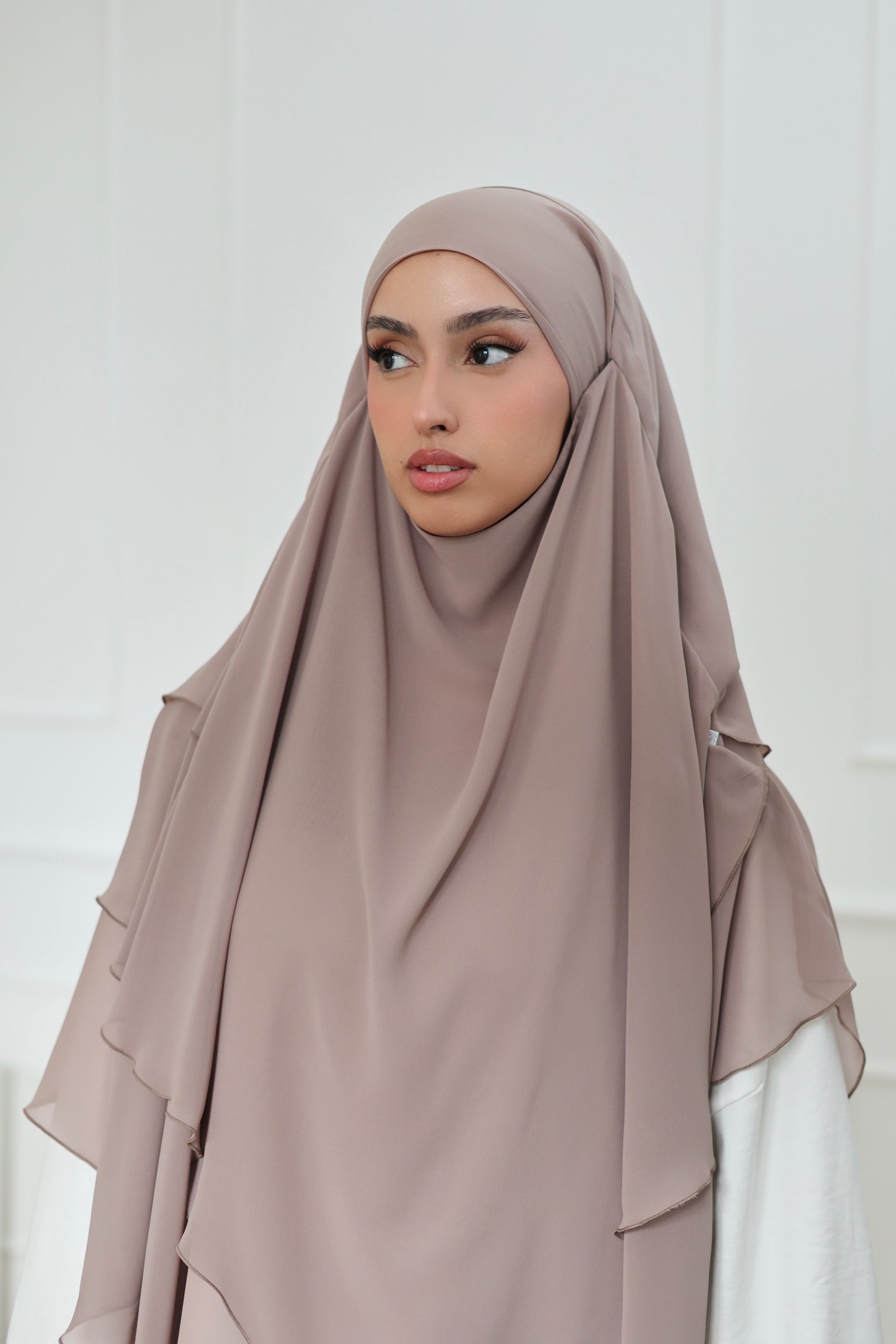 Three-layer chiffon Khimar CHERRY BLOSSOM