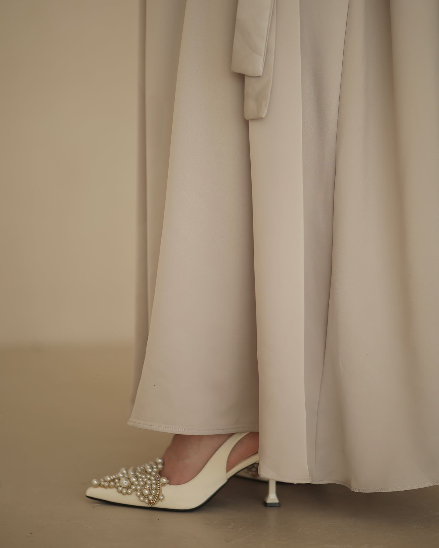 Satin Abaya PEARL (ohne Gürtel)