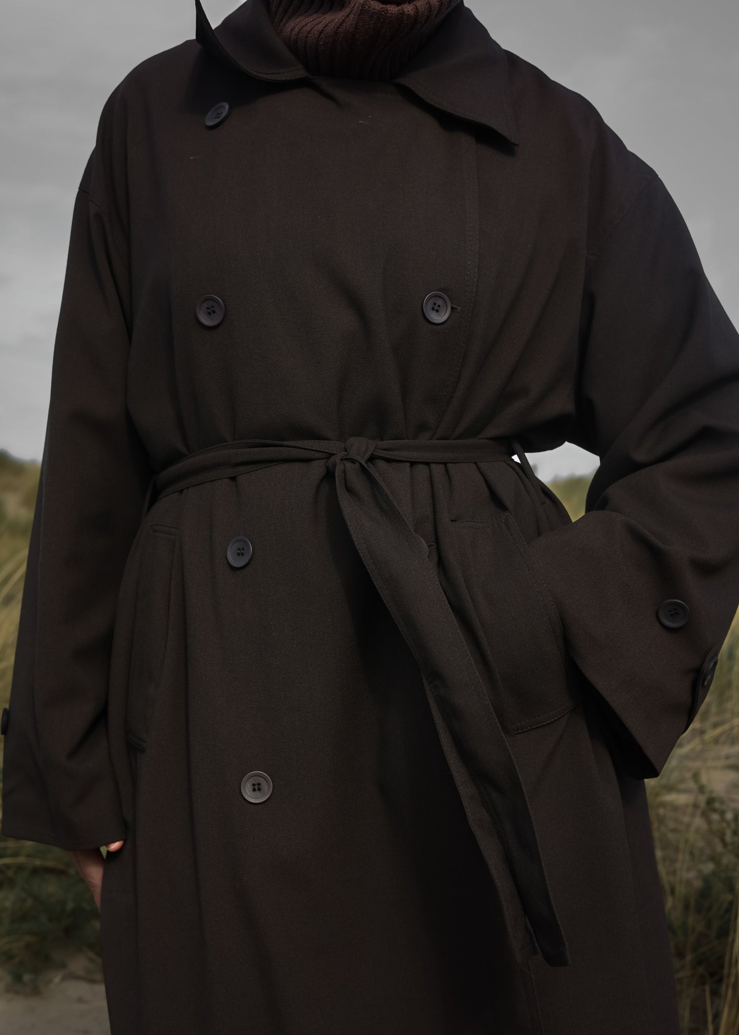 PEARLY STUDIO Trenchcoat DARK BROWN
