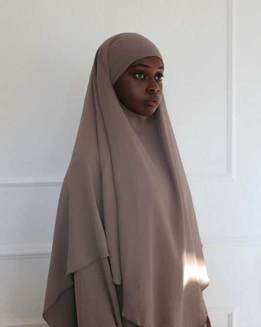 PEARLY COLLECTION cotton Khimar STONE