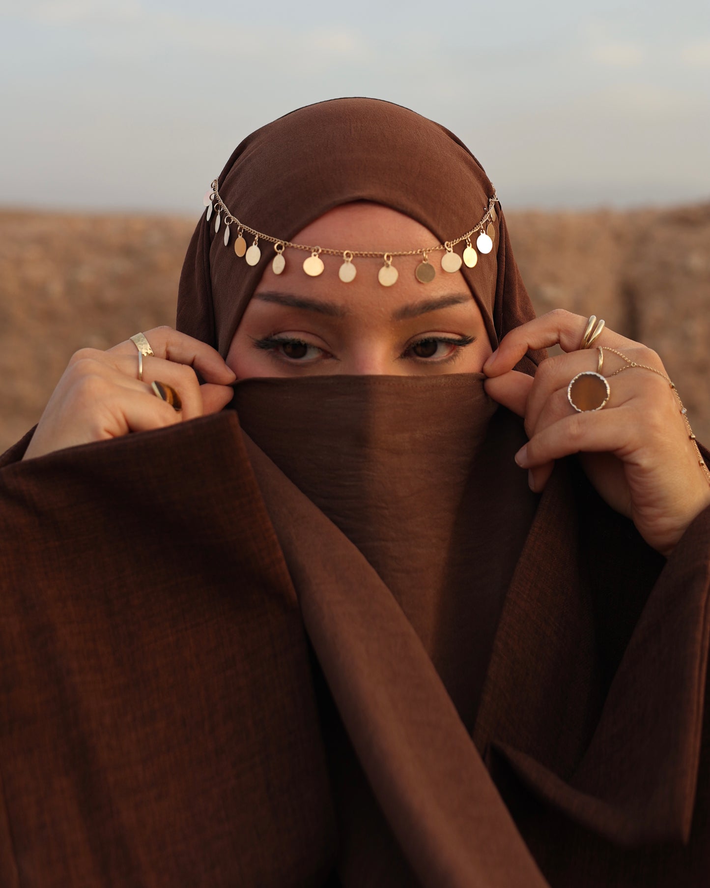 Abaya Set Linen Look