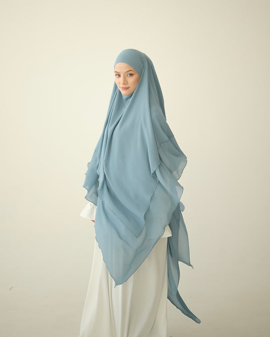Khimar BARBE À PAPA BLEUE