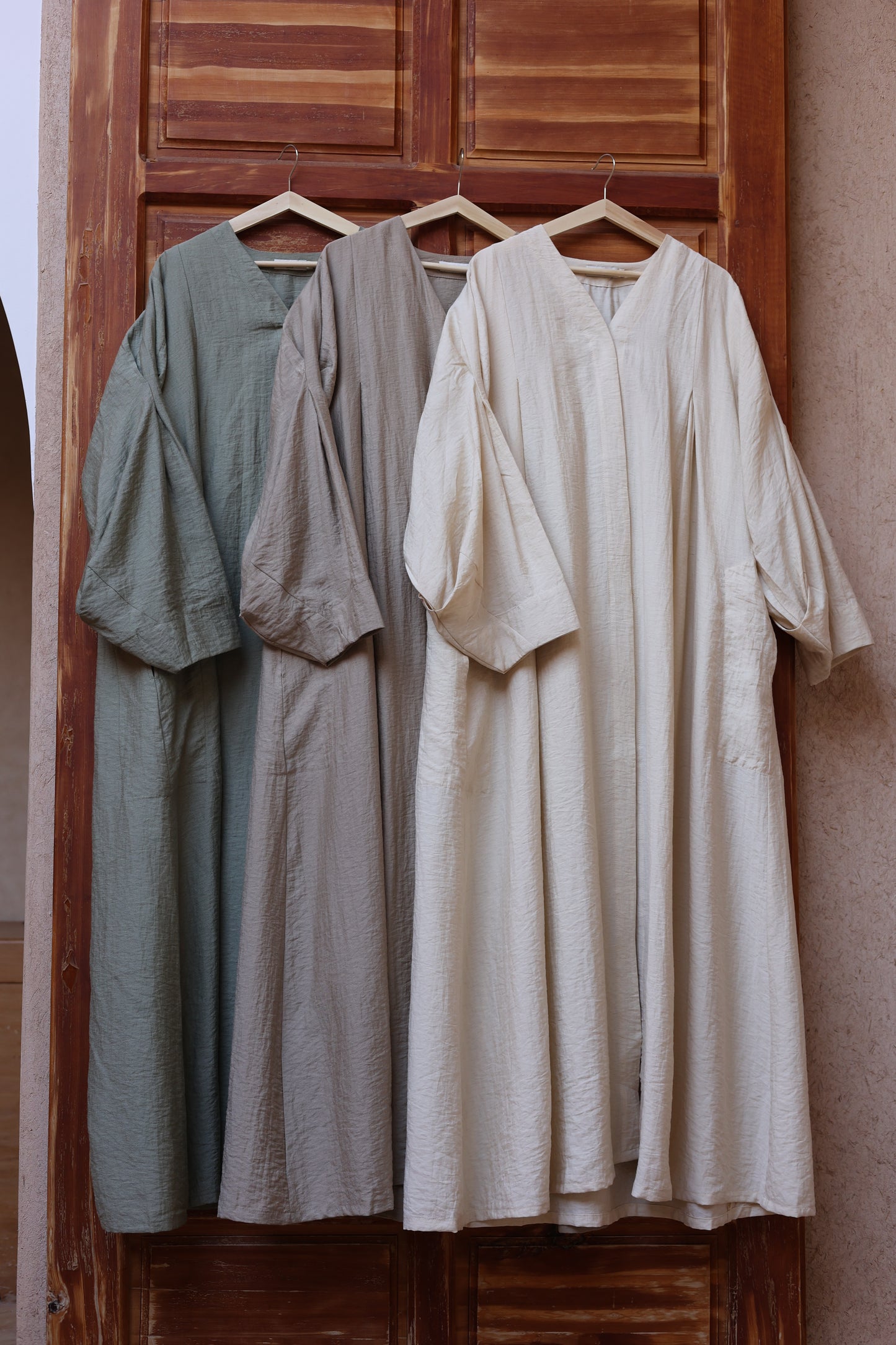 Linen Abaya OLIVE TREE