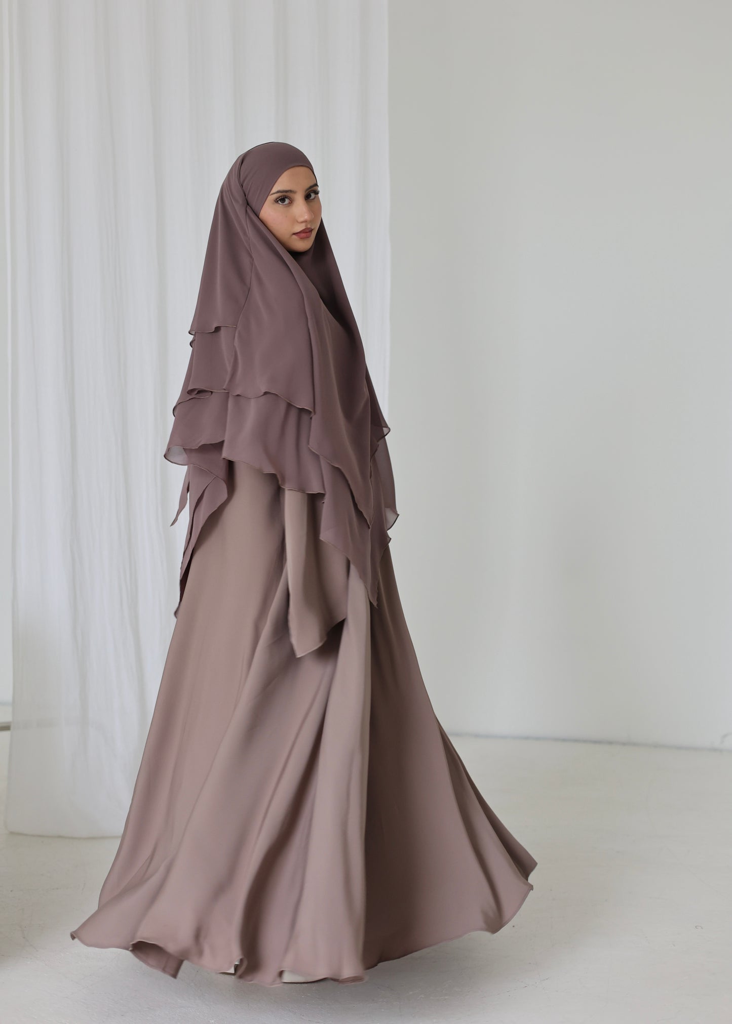 Chiffon Khimar TAUPE
