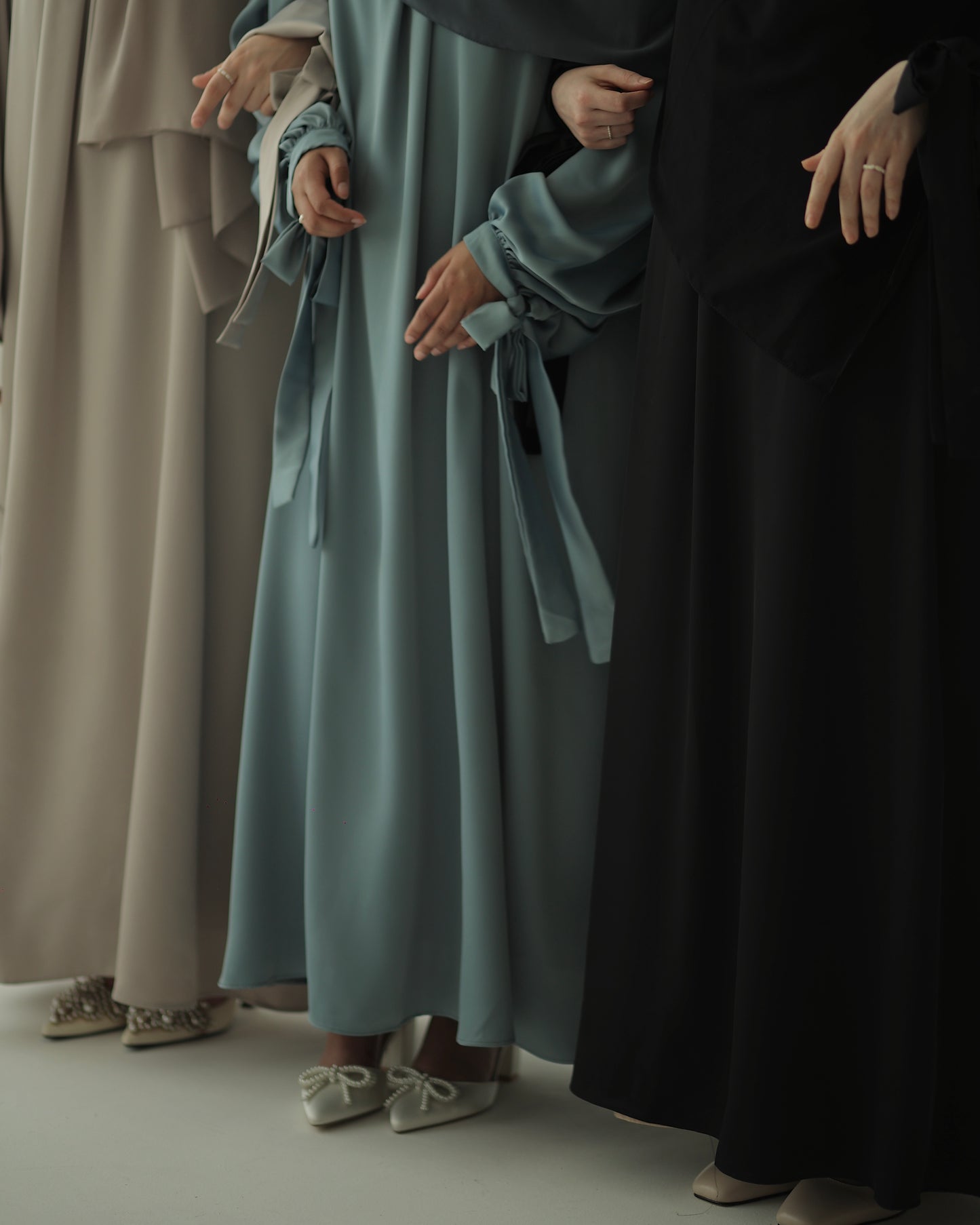 Satin Abaya PEARL (ohne Gürtel)