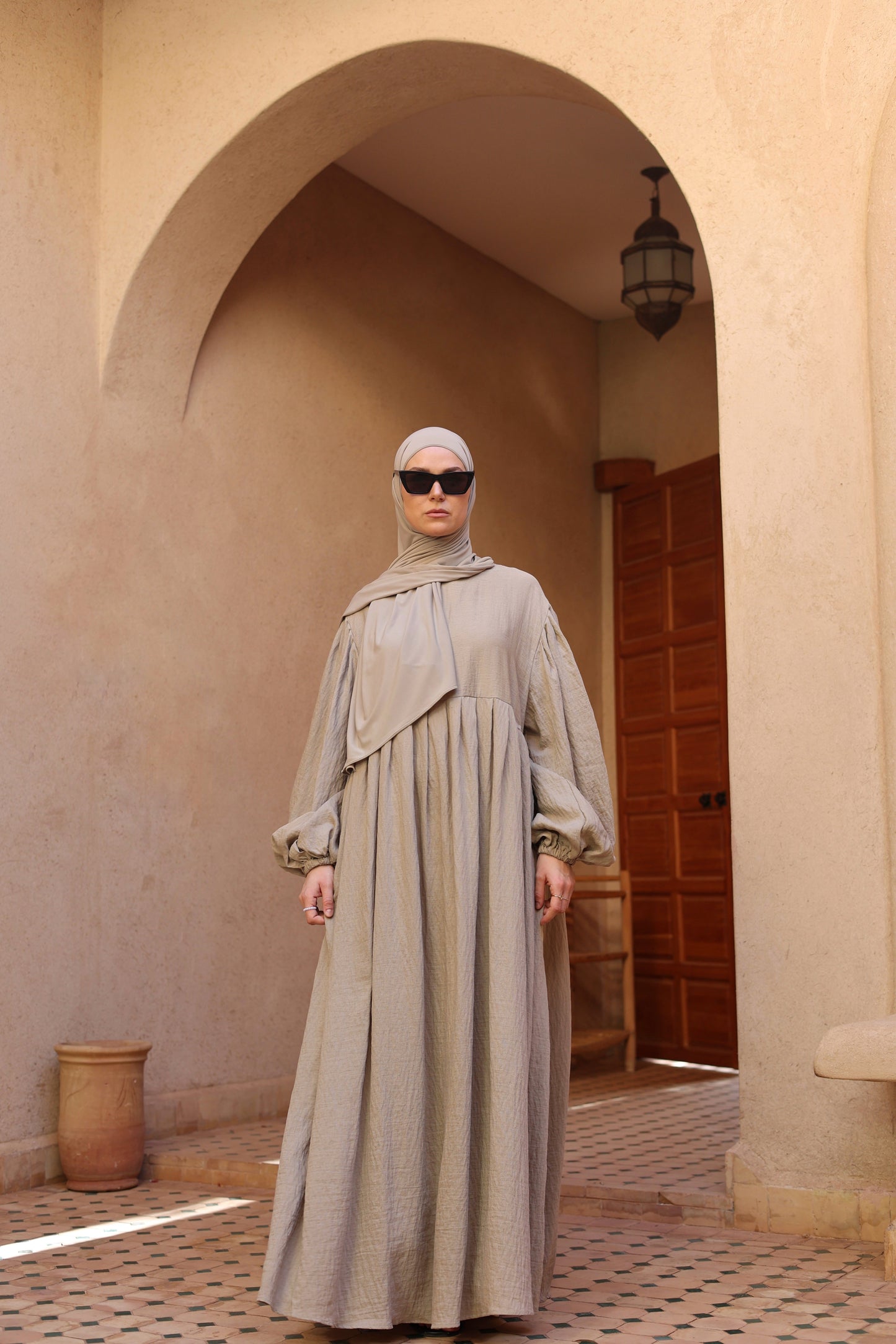 Flowy Linen Dress DESERT