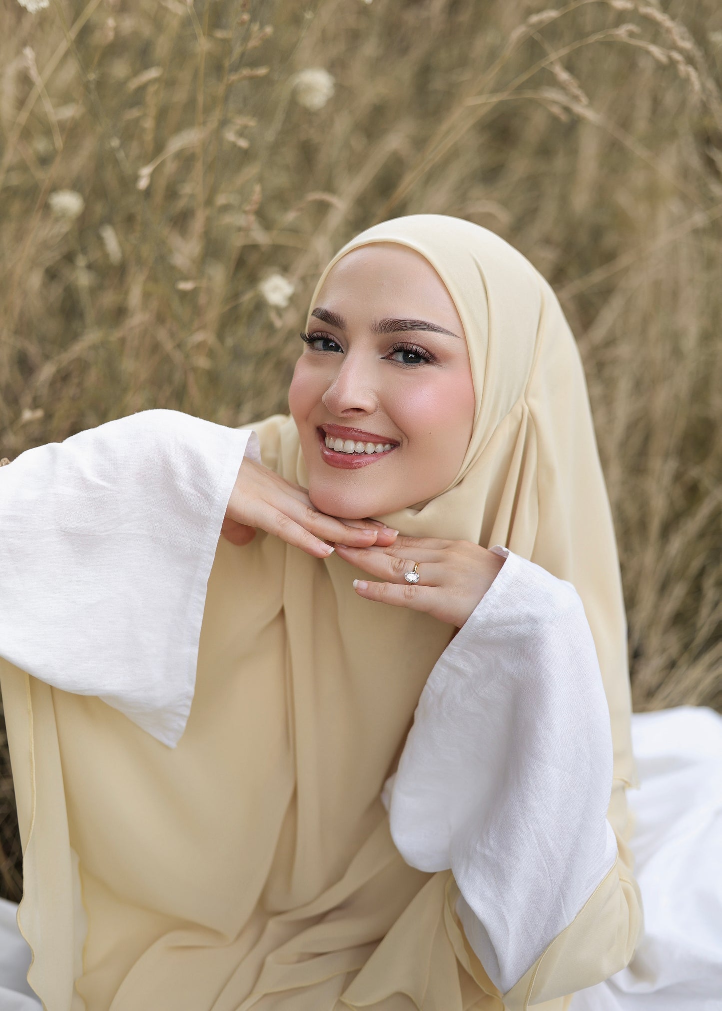 Chiffon Khimar BUTTER YELLOW