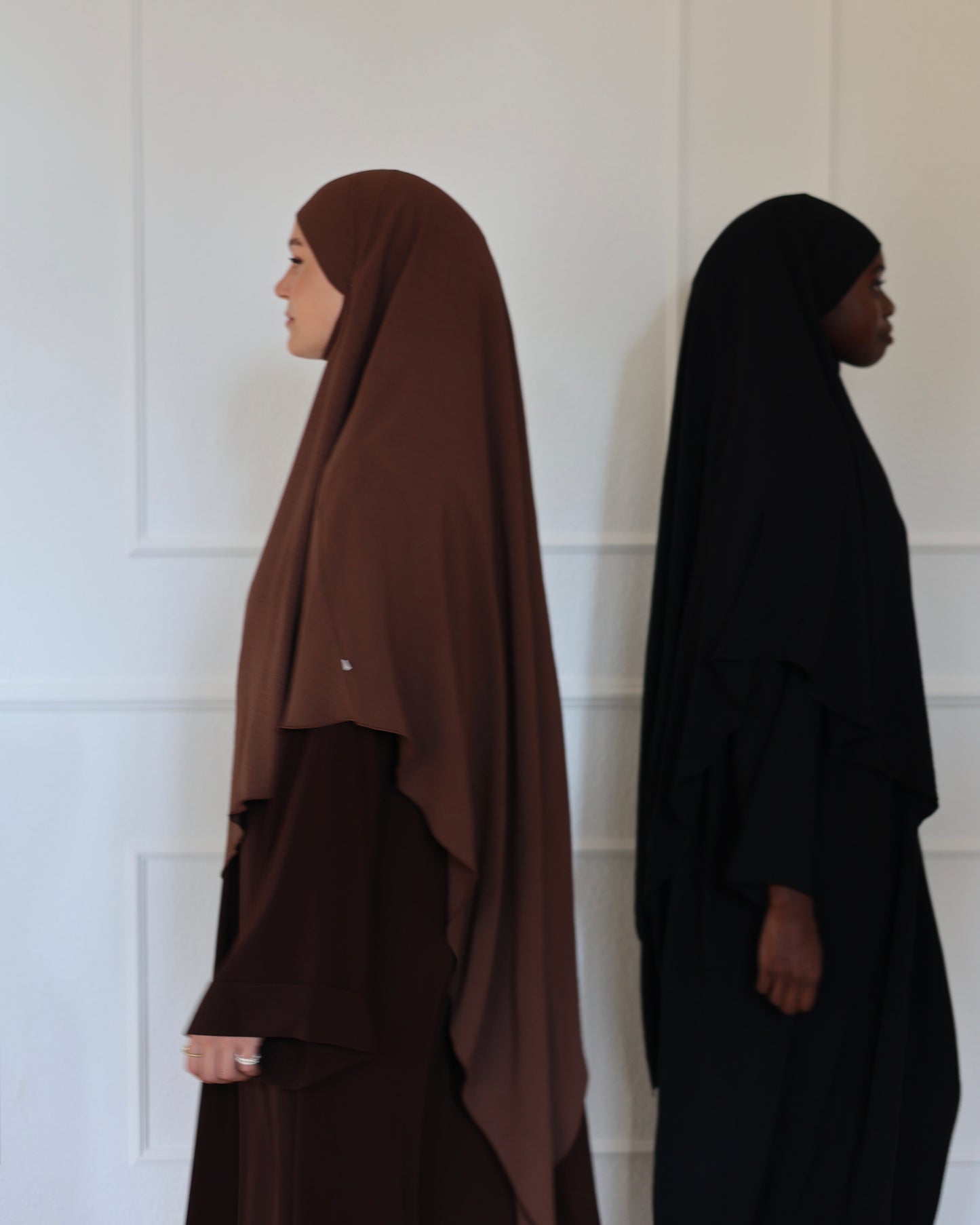 COLLECTION PEARLY Khimar en coton ESPRESSO