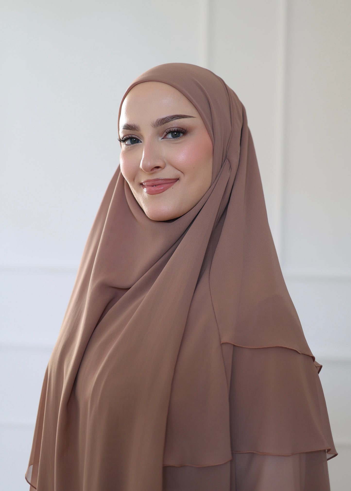 Chiffon Khimar CINNAMON