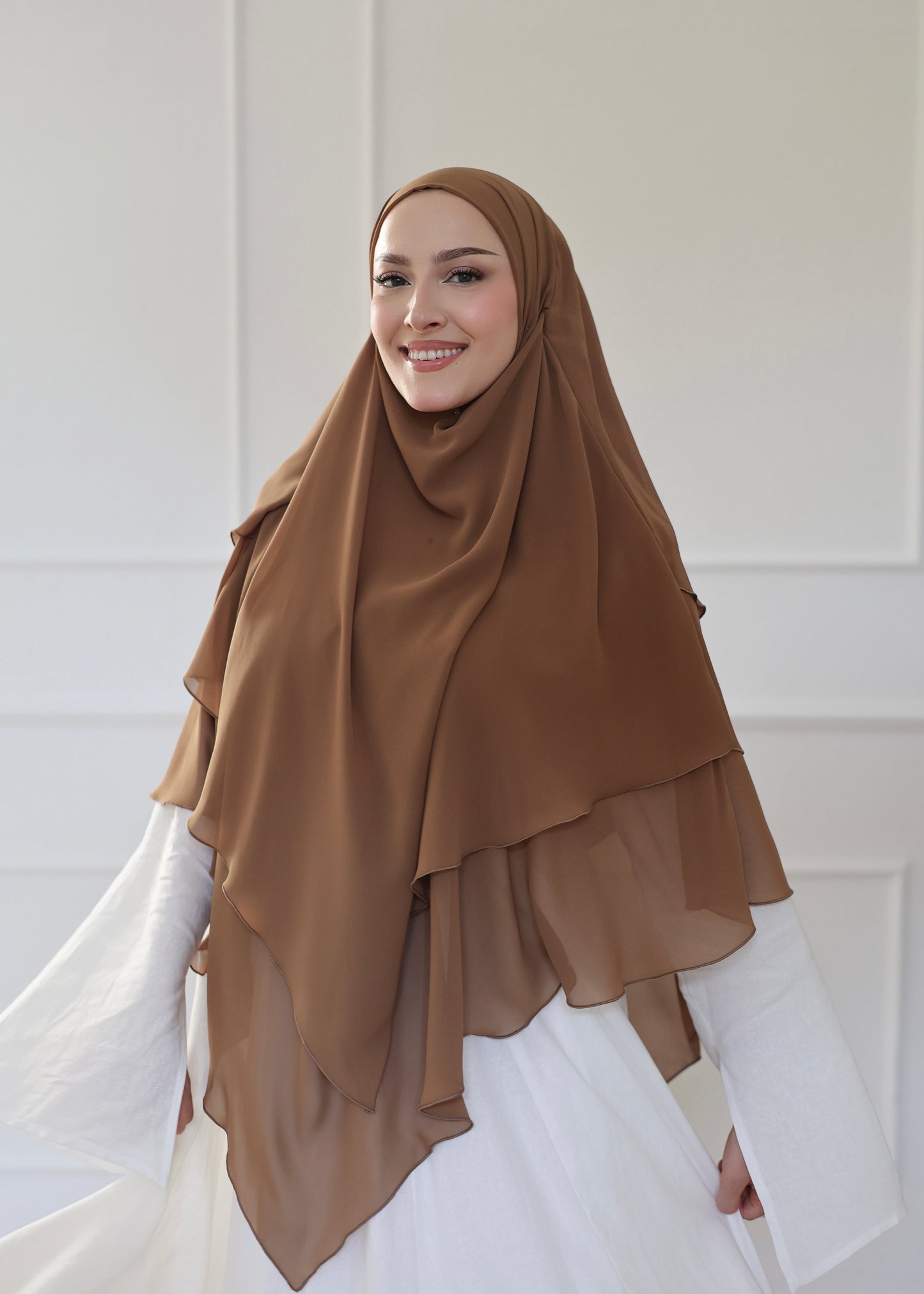 Chiffon Khimar CARAMEL