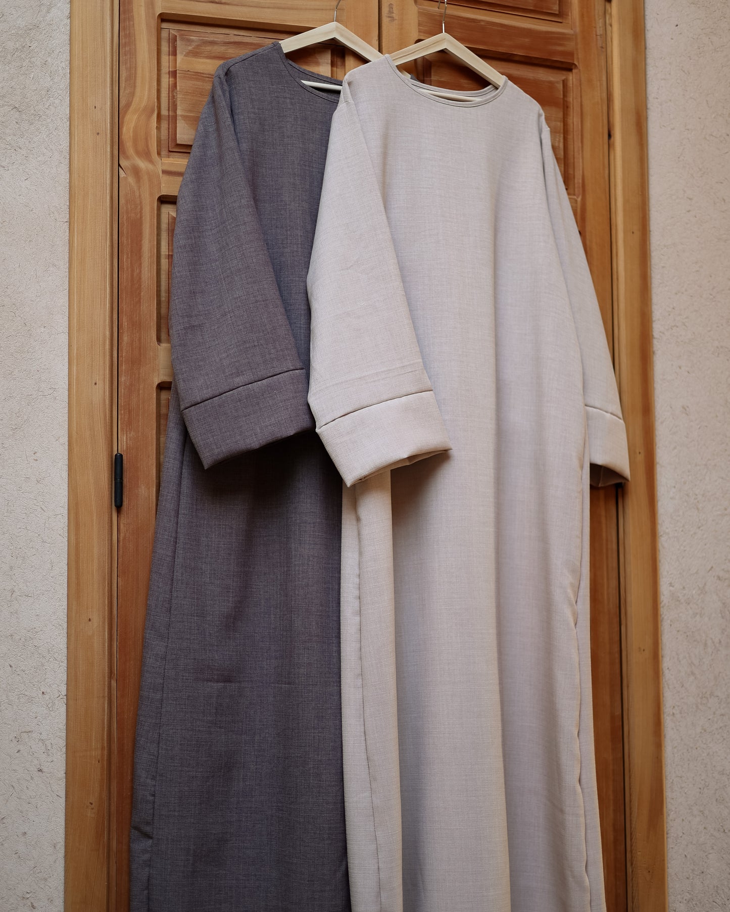 Basic Abaya Linen Look TAUPE
