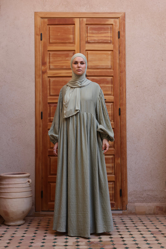 Flowy Linen Dress OLIVE TREE