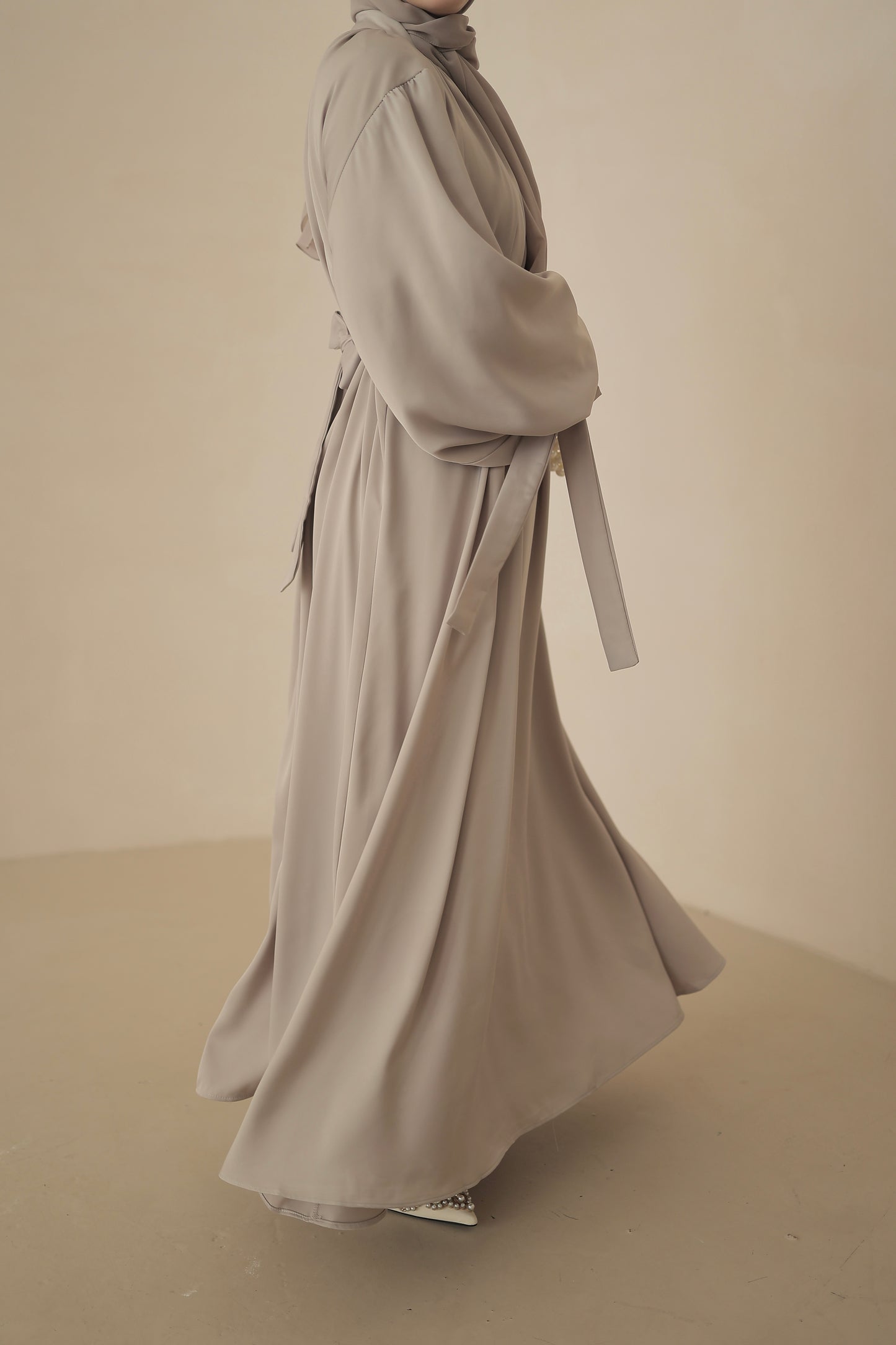 Satin Abaya PEARL (ohne Gürtel)