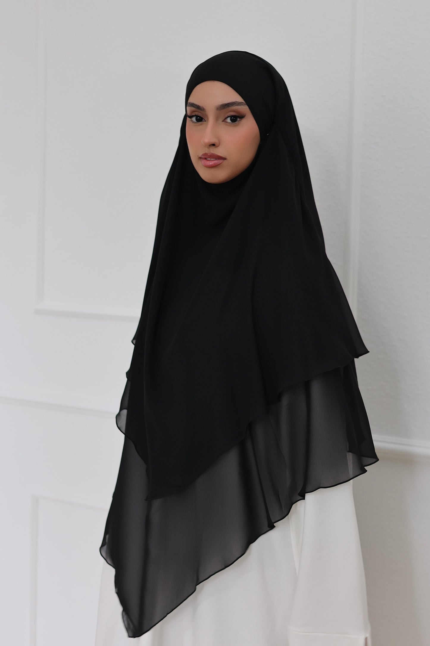 Three-layer chiffon Khimar NIGHT