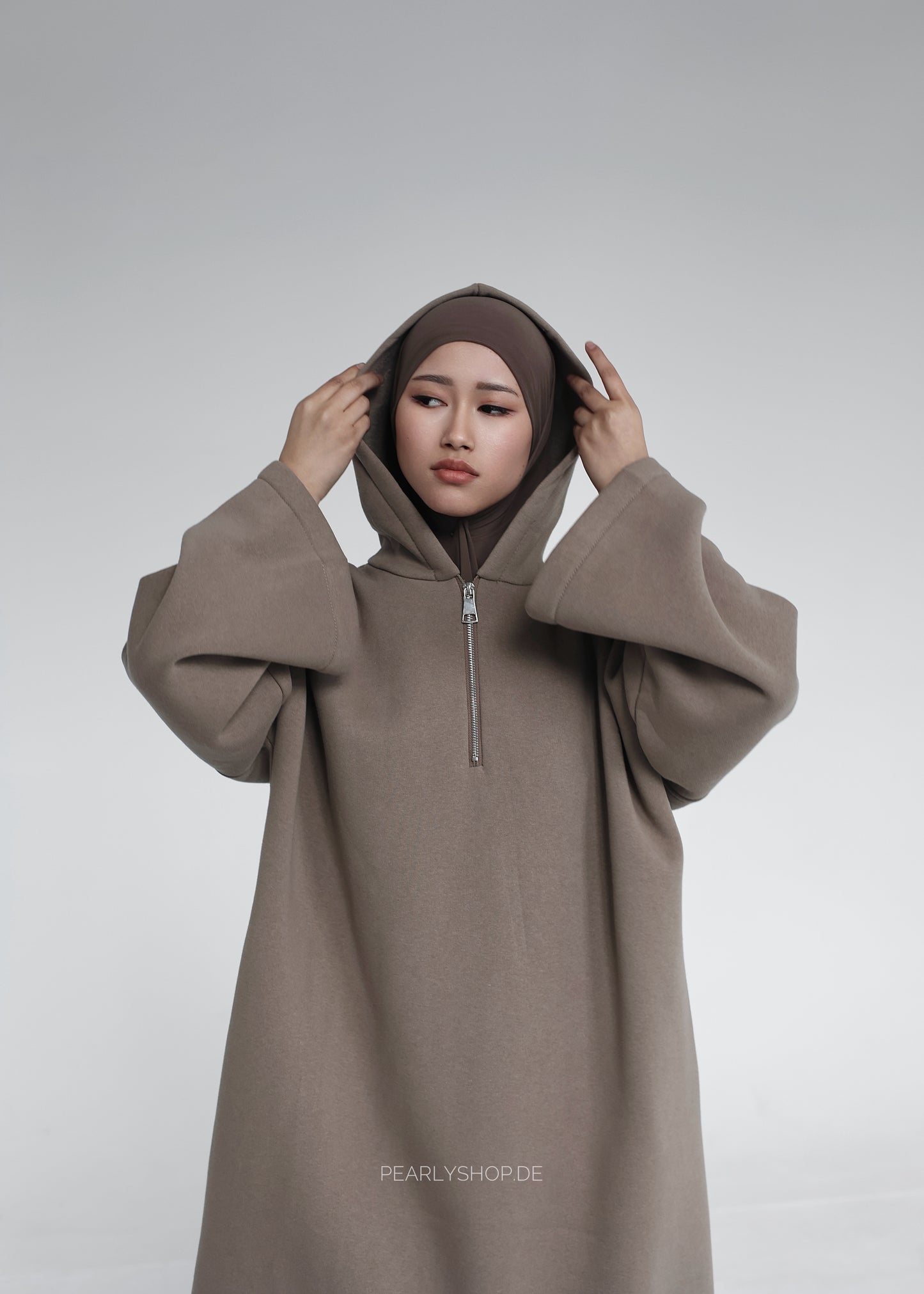 Hoodie Dress TAUPE