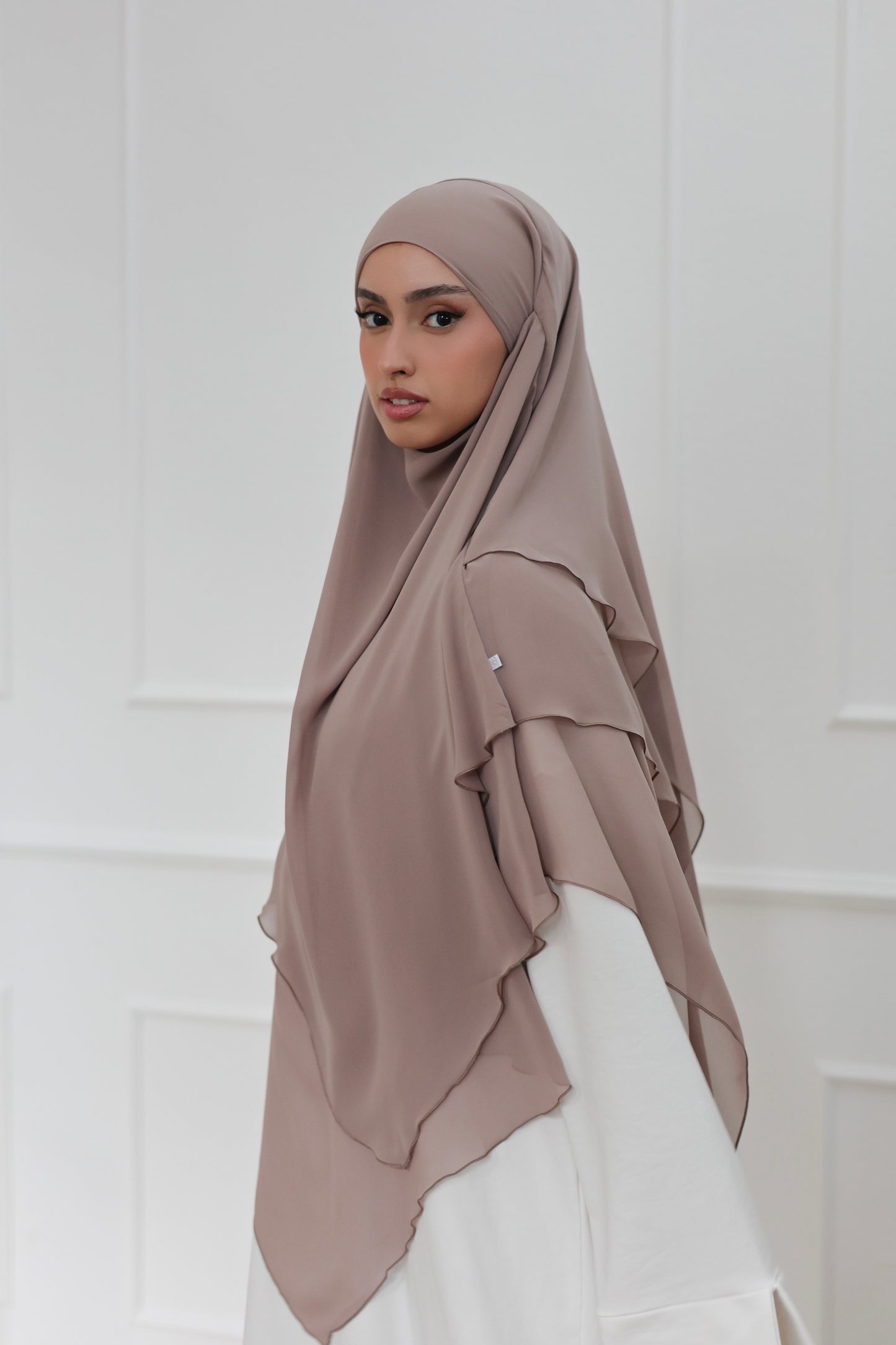 Three-layer chiffon Khimar CHERRY BLOSSOM