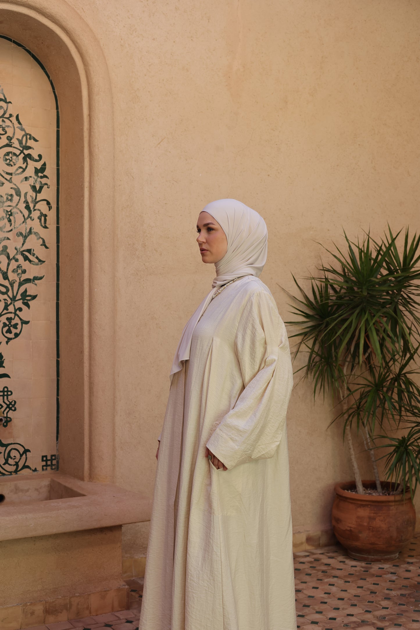 Abaya en lin BRISE D'ÉTÉ