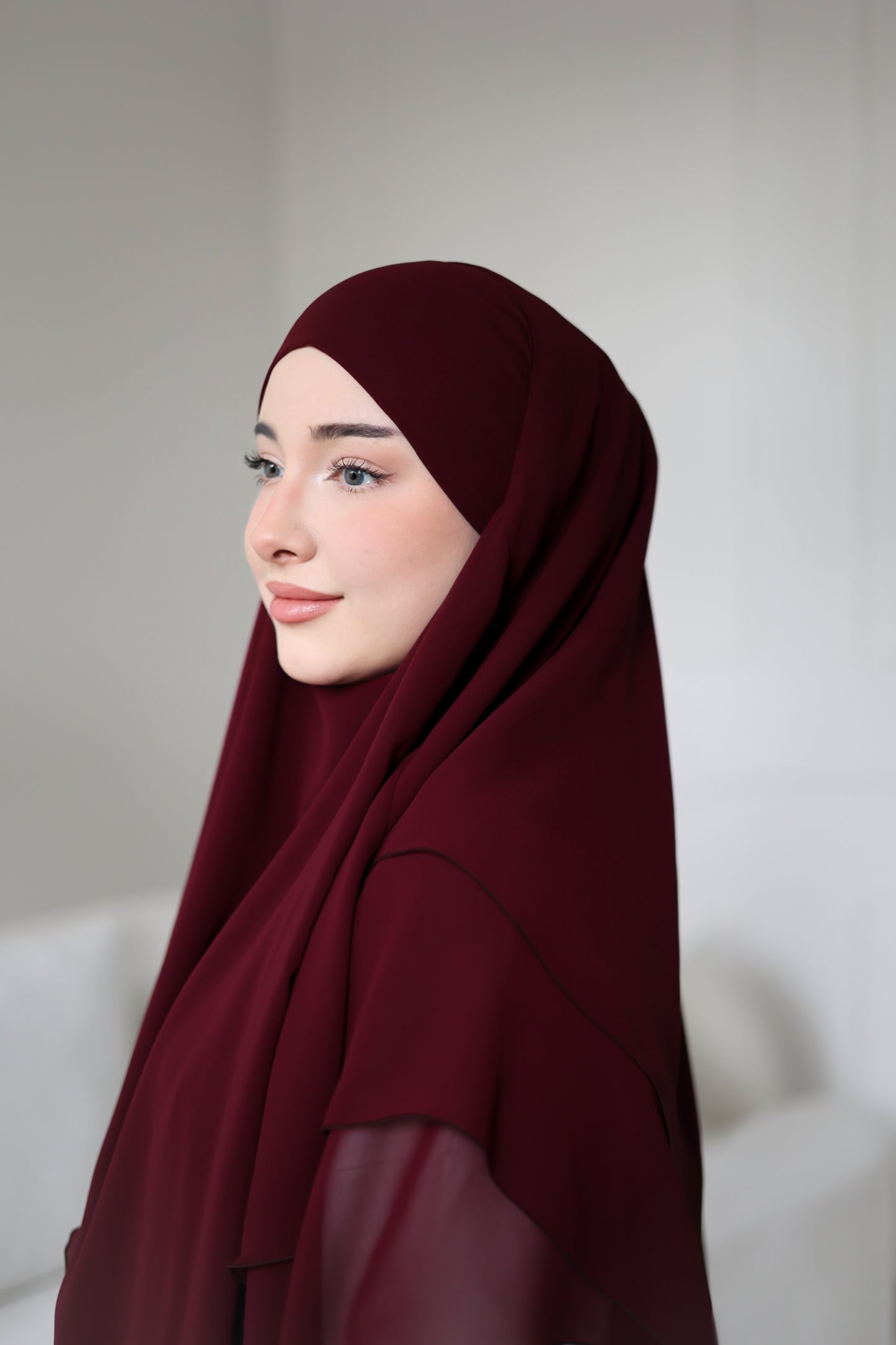 Chiffon Khimar BORDEAUX