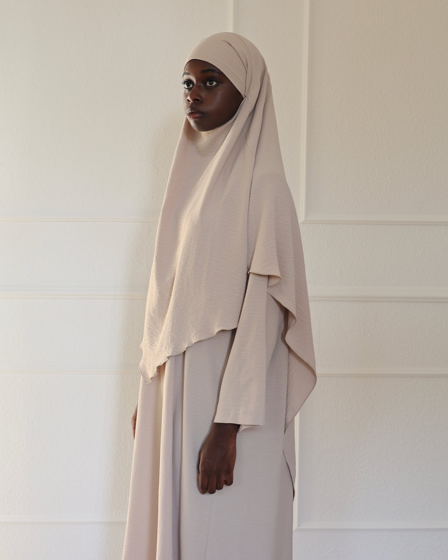 PEARLY COLLECTION cotton Khimar IVORY