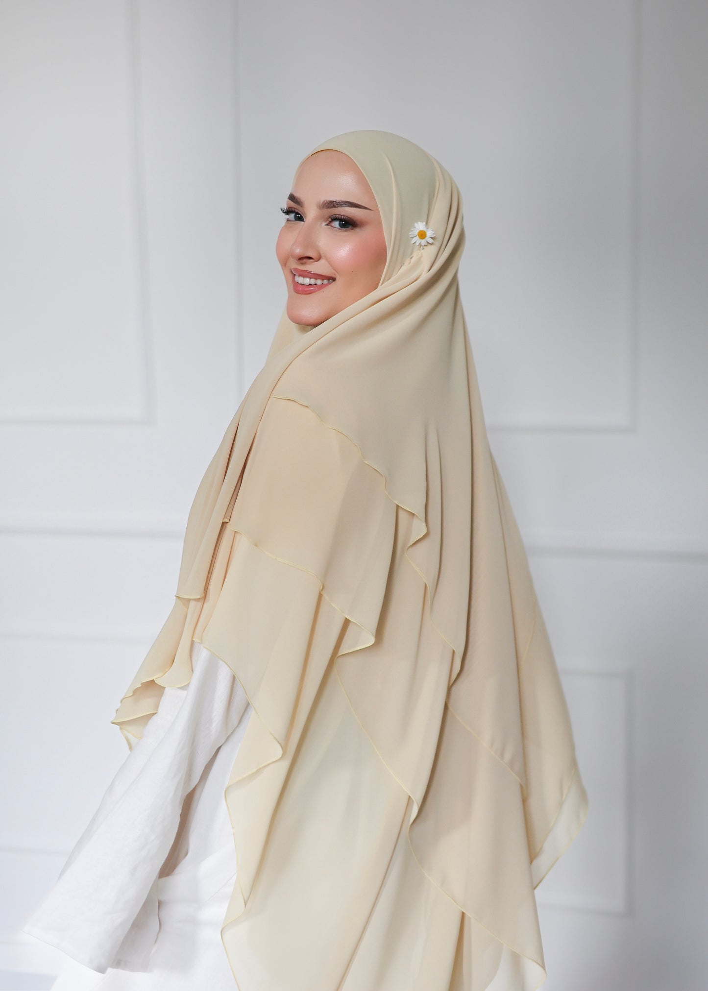 Chiffon Khimar BUTTER YELLOW