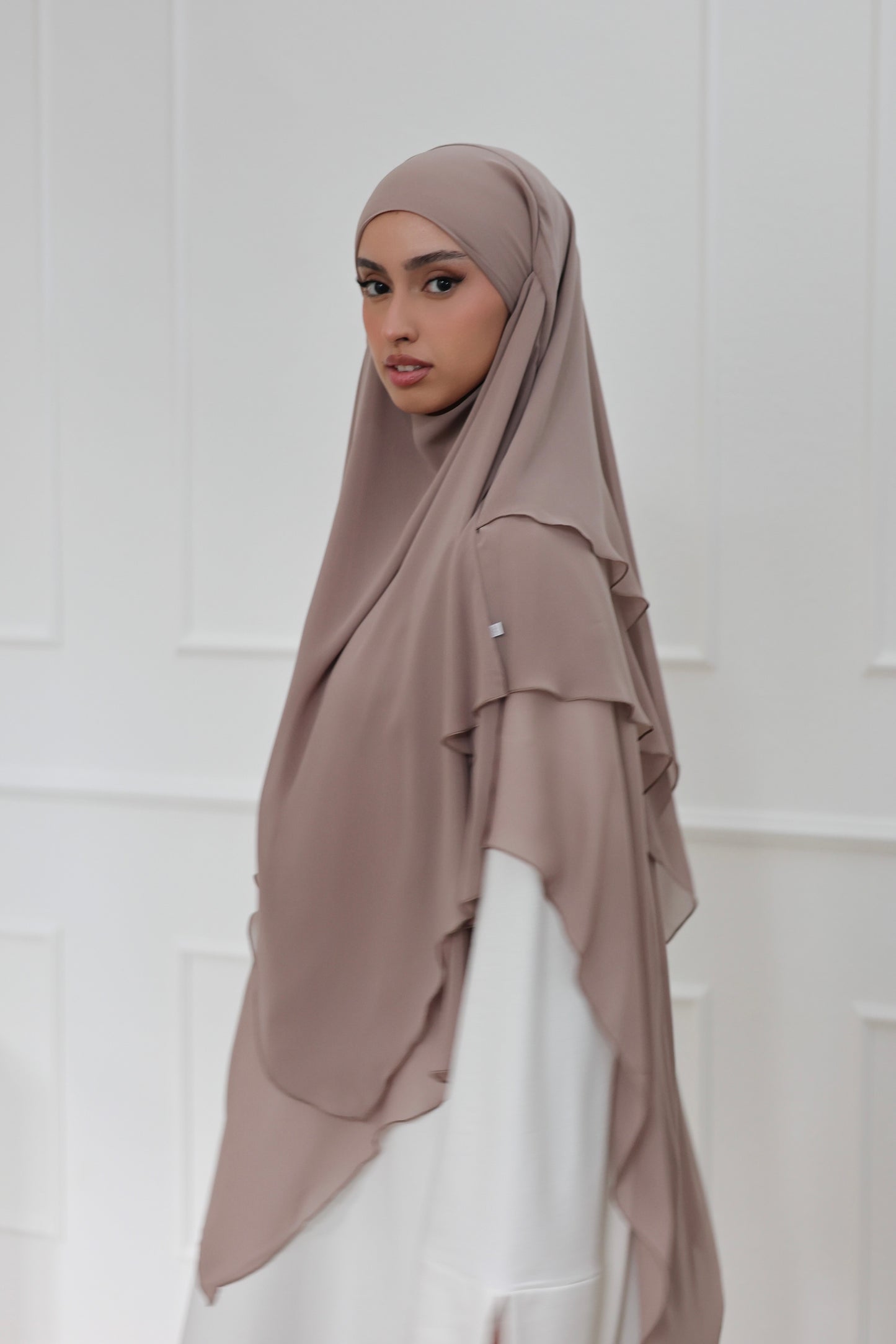 Three-layer chiffon Khimar CHERRY BLOSSOM