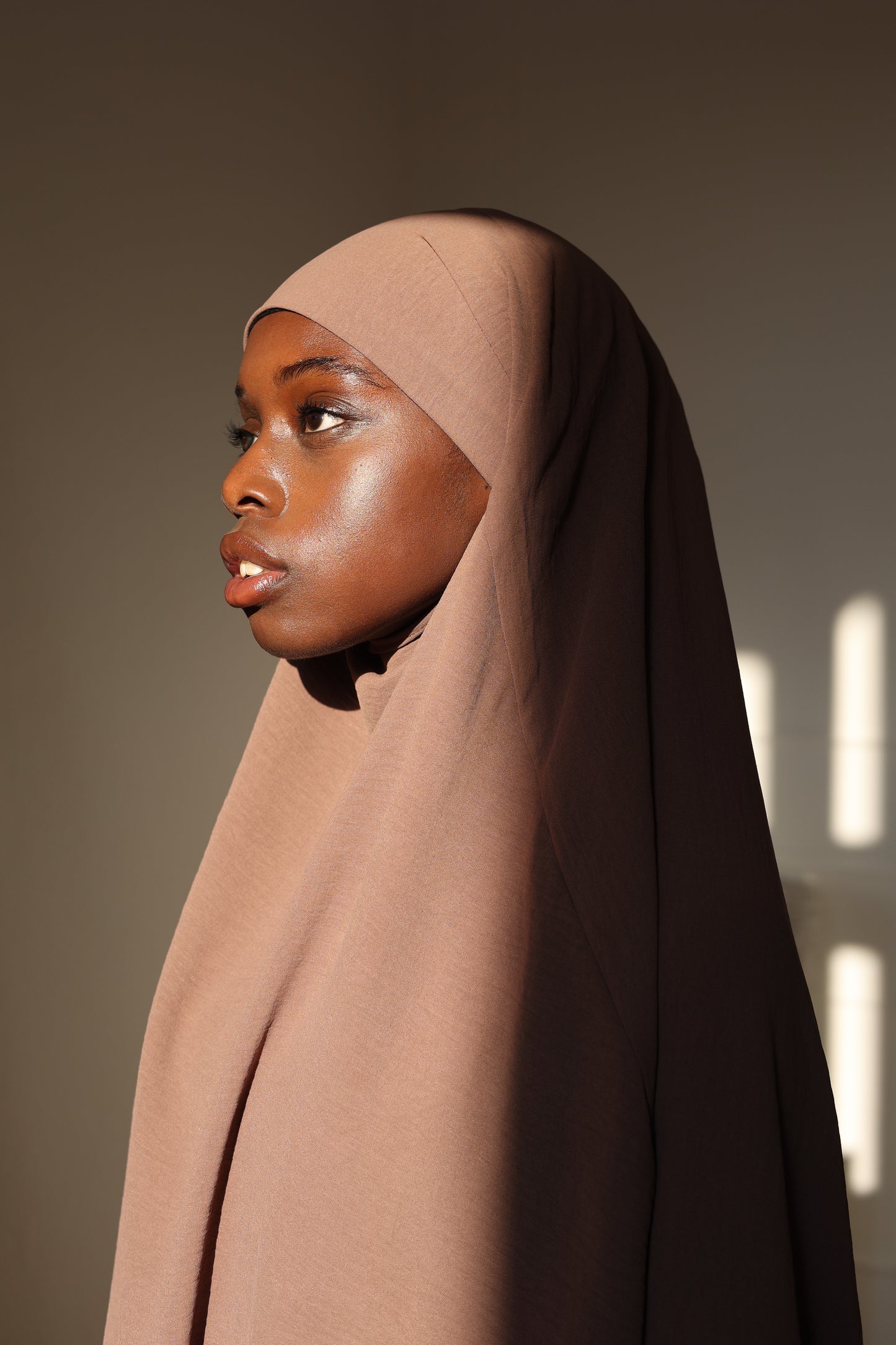 PEARLY COLLECTION cotton Khimar EARTH