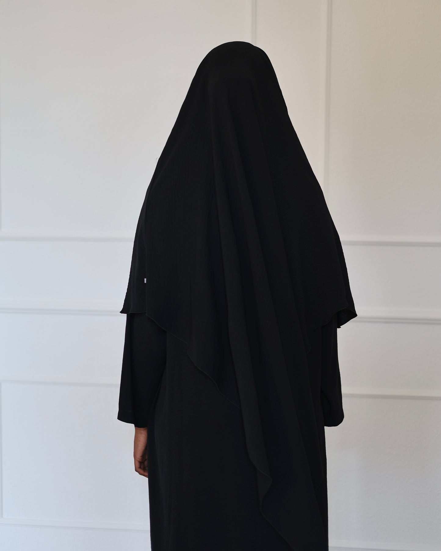 COLLECTION PEARLY Khimar en coton NOIR