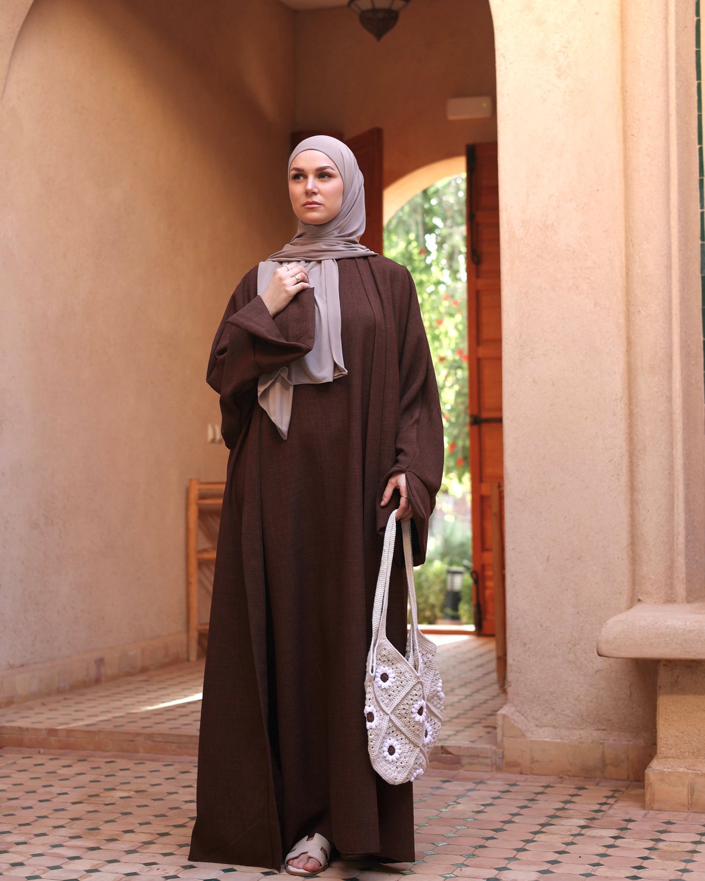Abaya Set Linen Look