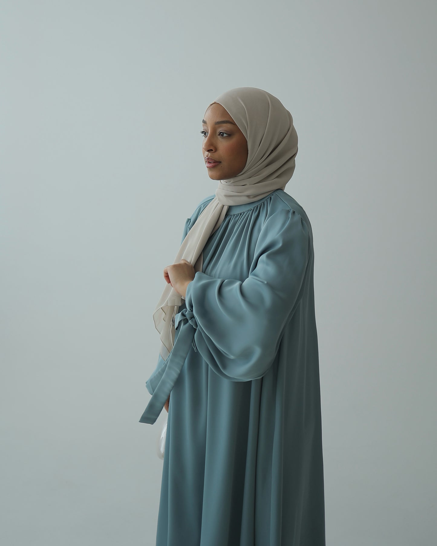 Abaya en satin OCÉAN
