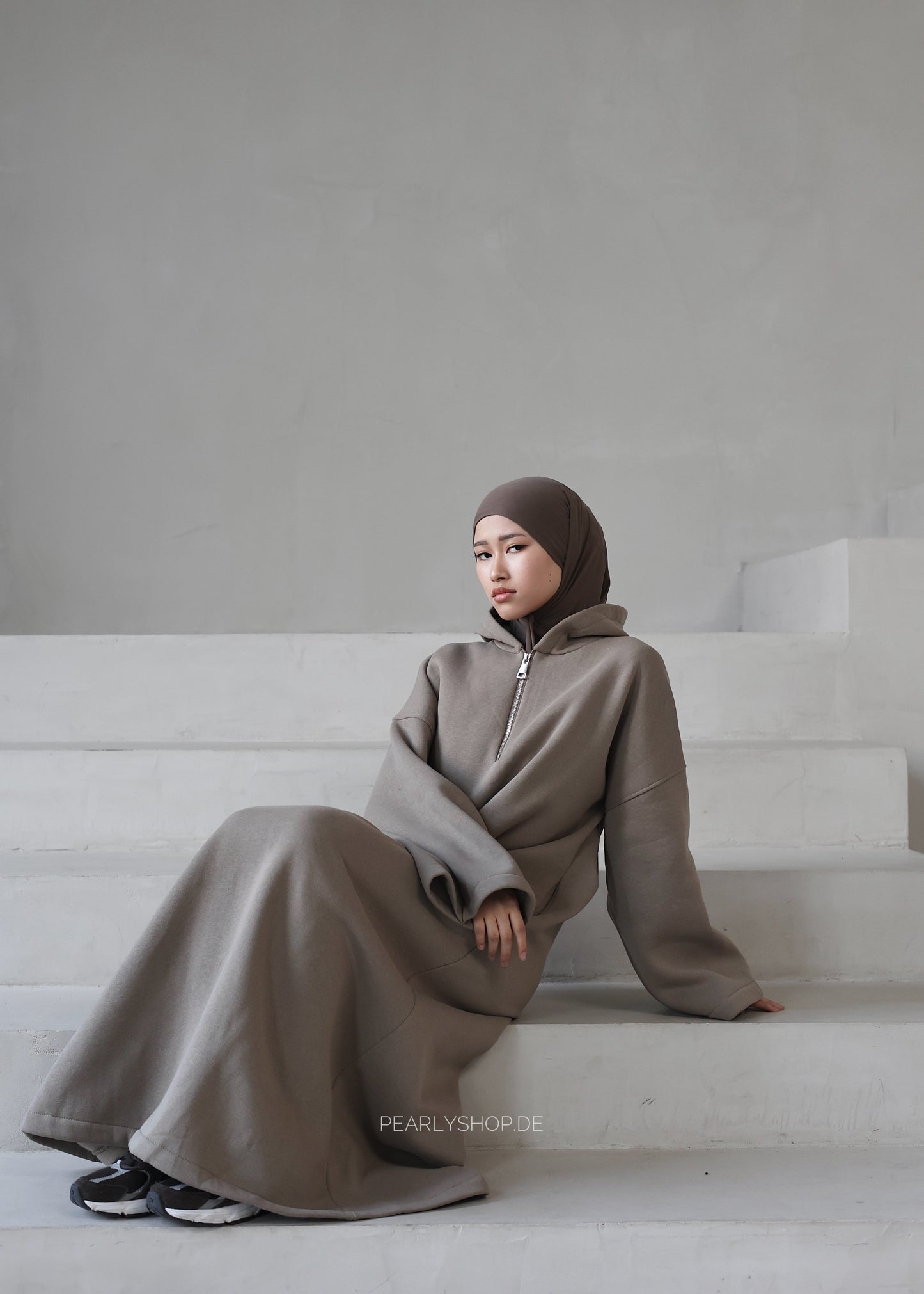 Hoodie Dress TAUPE