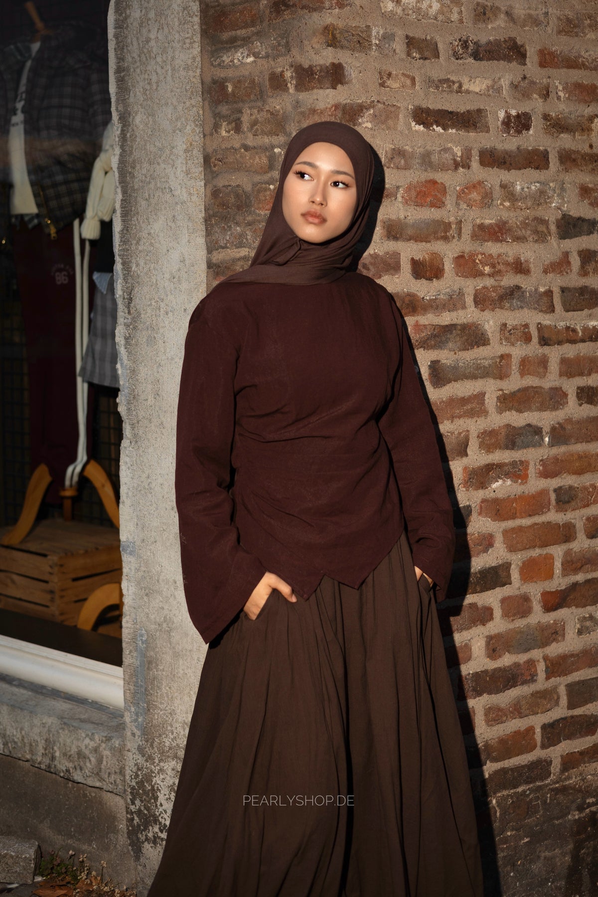 COTTON Skirt Brown