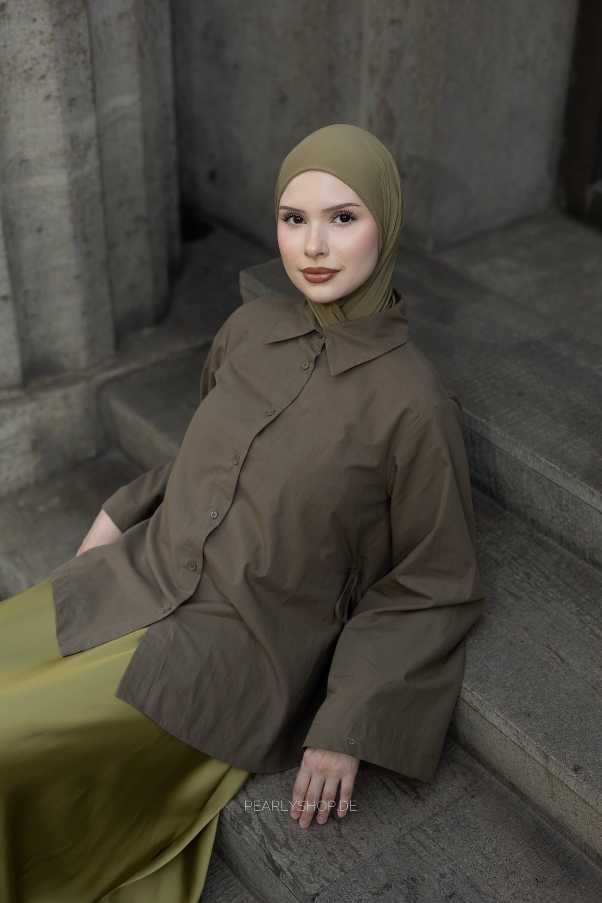 COTTON Blouse DRIED LEAF