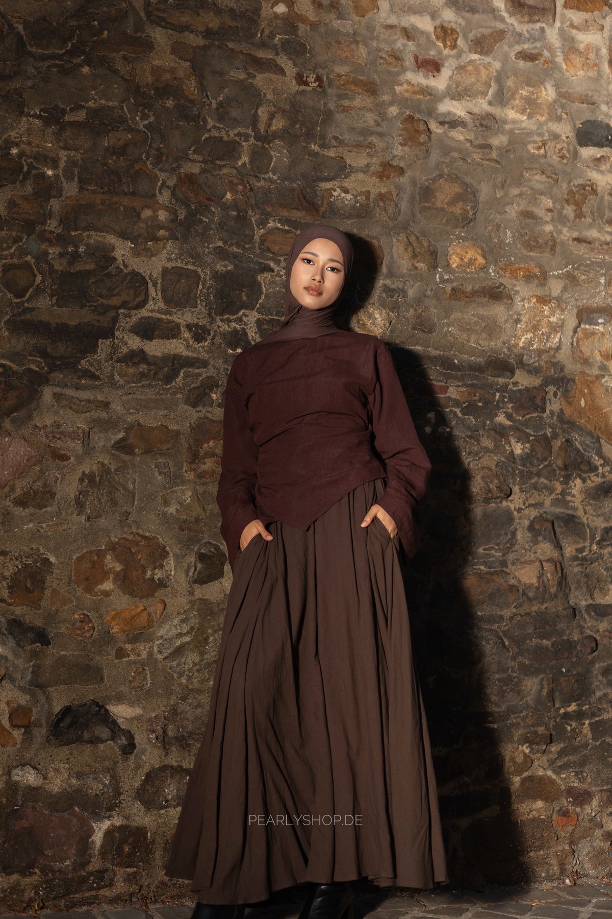 COTTON Skirt Brown