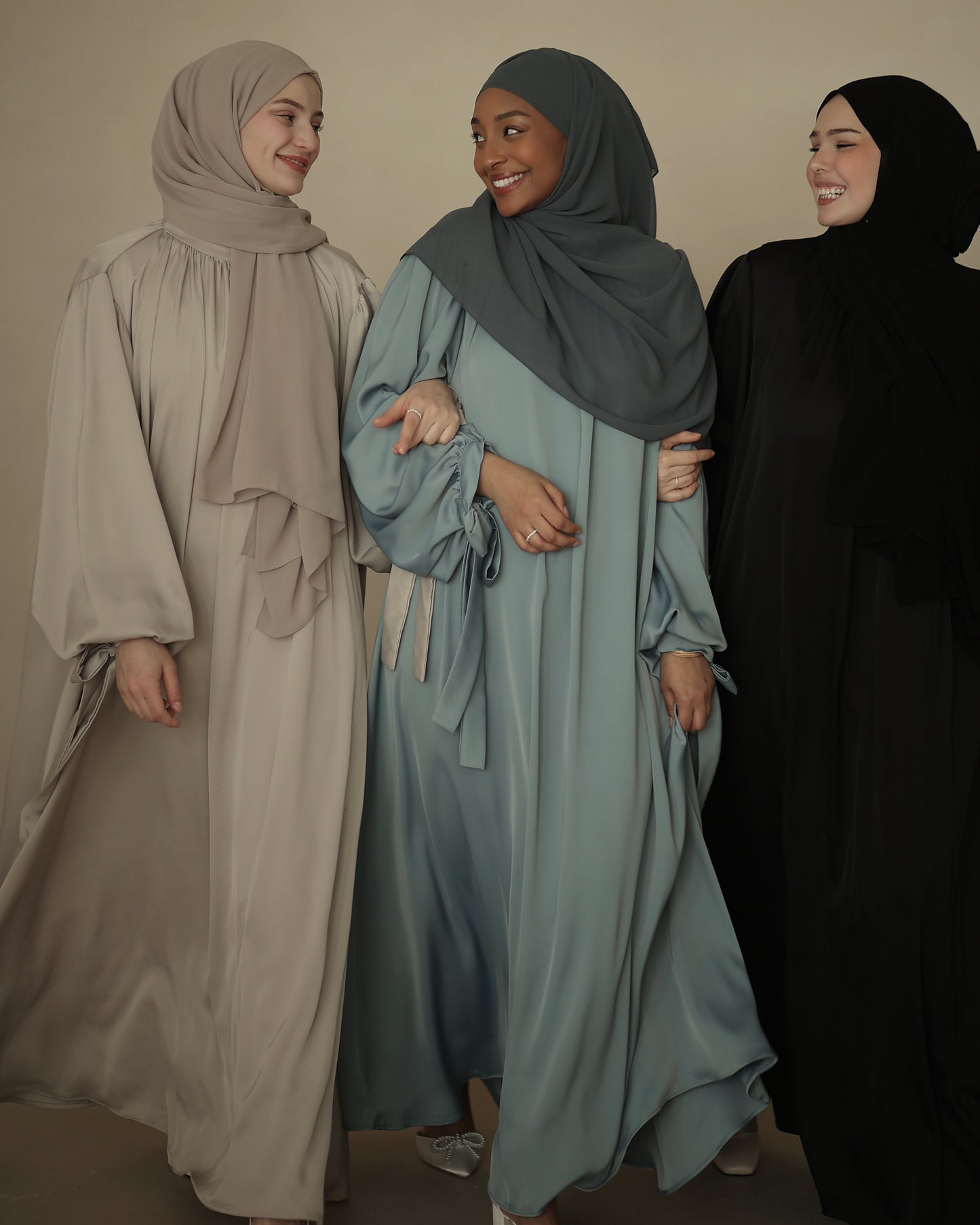 Satin Abaya PEARL (ohne Gürtel)
