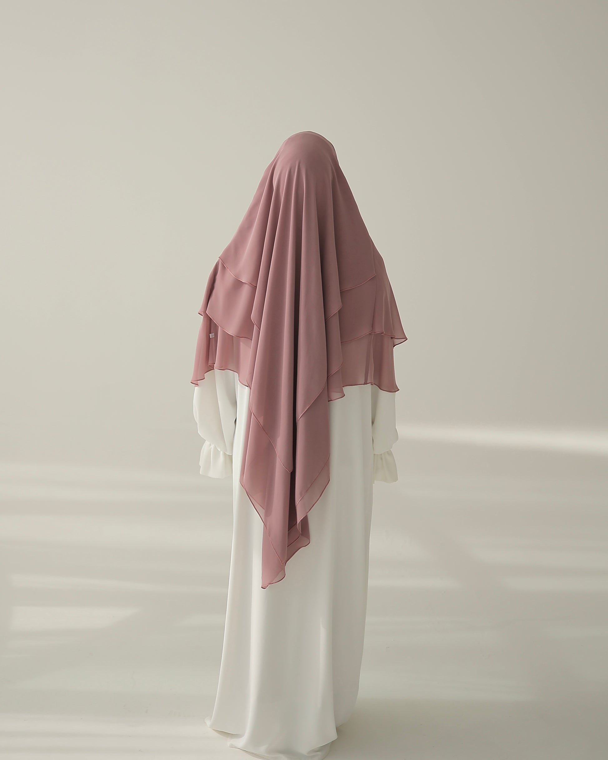 Three-layer chiffon Khimar BERRY