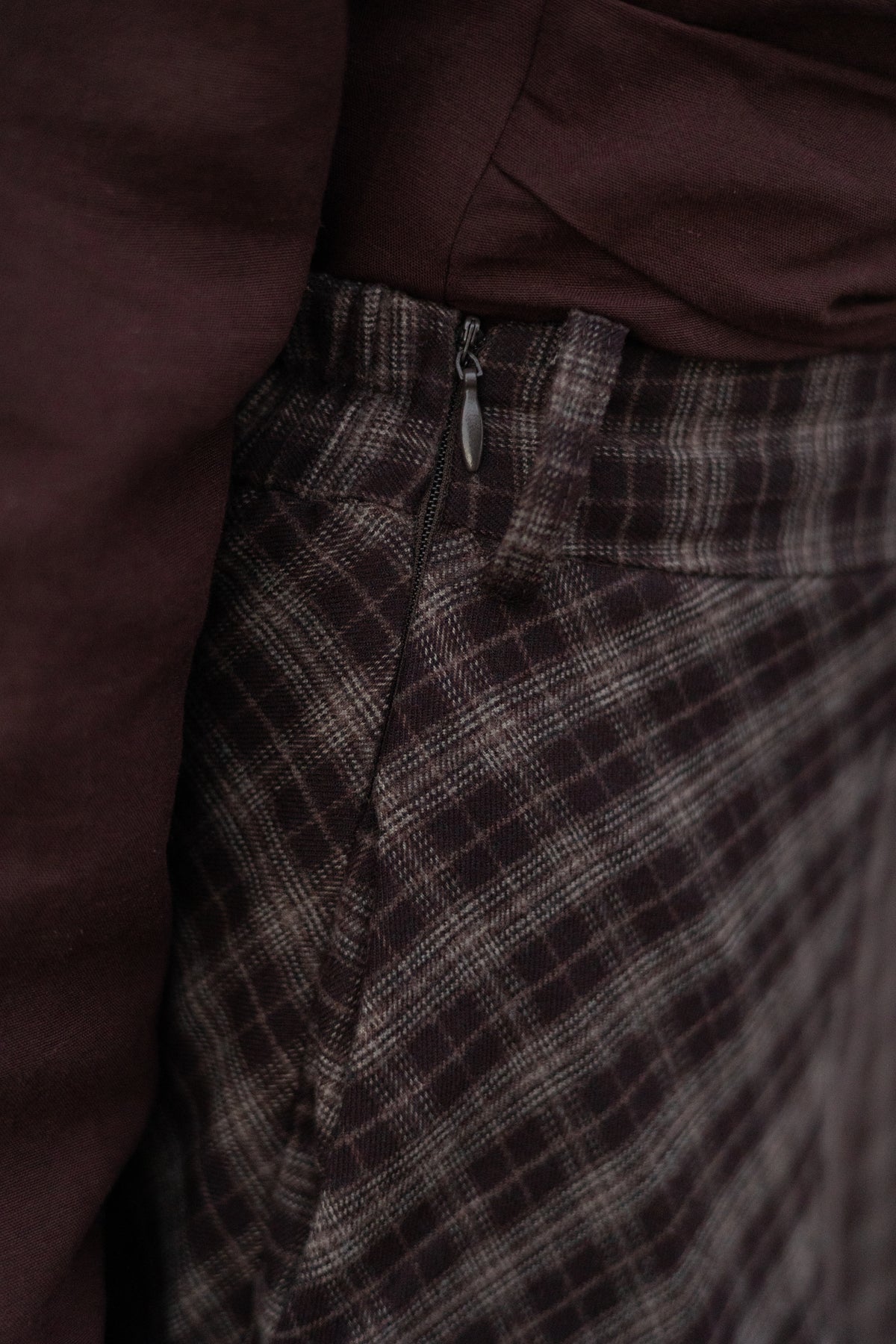 Plaid Skirt BROWN